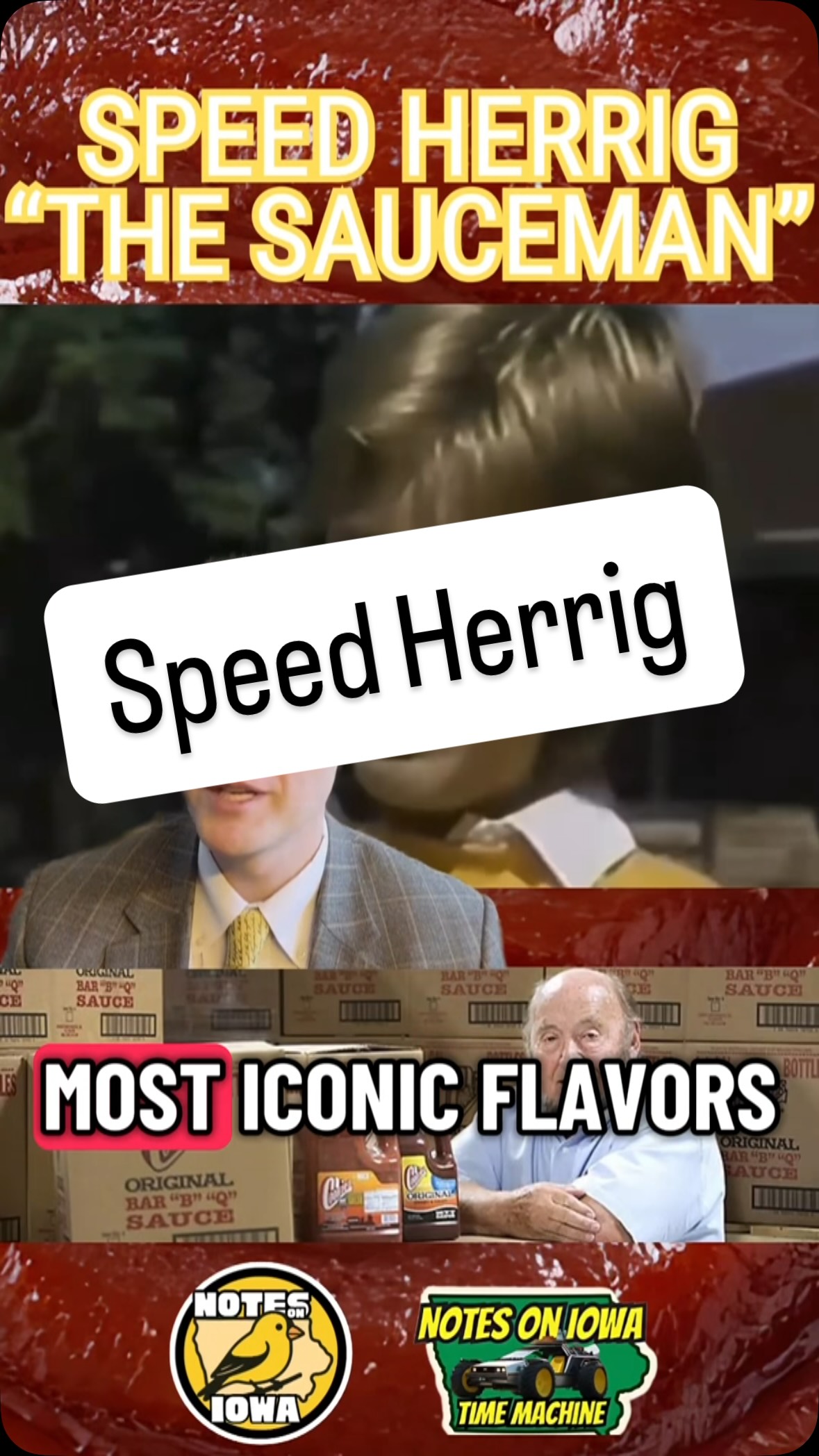 Iowa Time Machine ⏰: On March 1, 1938, Speed “The Sauceman” Herrig was born. Herrig took Cookies from a struggling barbecue sauce business based in Wall Lake, Iowa, and turned it into one of Iowa’s most beloved brands.
Born Duane Herrig and raised on a farm near Wall Lake, Speed enjoyed cooking during his youth. After serving in the Navy as a mechanic, Herrig returned to Wall Lake in 1962 and put his motor skills to work by starting an automotive parts and motor oil business. Called ‘Speed’ due to his love of auto-racing, Herrig also started another venture focused on golf carts.
In 1976, Herrig and roughly 30 others invested in Cookies Food Products, a small company turning out approximately 100 gallons of barbecue sauce a week, founded by a man named L.D. “Cookie” Cook. The following year, Herrig took over and began selling the sauce on his auto parts route. “I just threw the barbecue sauce on the truck I was delivering auto parts with. And I was selling it to repair shops and then started calling on grocery stores,” Herrig said.
Speed and his wife, Judy, bought out Cookies Food Products’ stockholders in the early 1980s and have continued to oversee the company’s rapid growth. The family-owned and operated company currently employs 17 full-time staffers and operates in a 125,000-square-foot facility in Wall Lake. Cookies distributes products to 34 states and exports to two countries. #Iowa #OTD #History #BBQ #Food