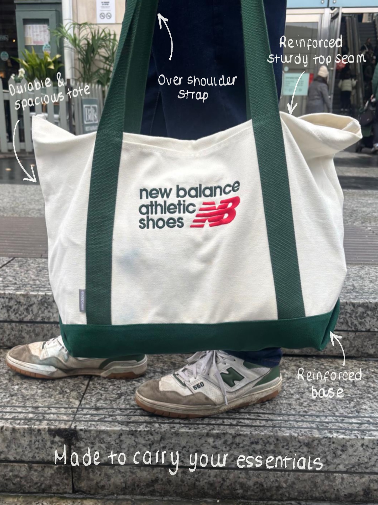 Built to carry it all.
Spacious interior. Reinforced base. Comfortable over-shoulder straps.
Made for busy days, gym runs, and everything in between - all in classic New Balance style.
Want to stock our products? Send us a message or check the link in our bio!
#NewBalance #Tote #Bag