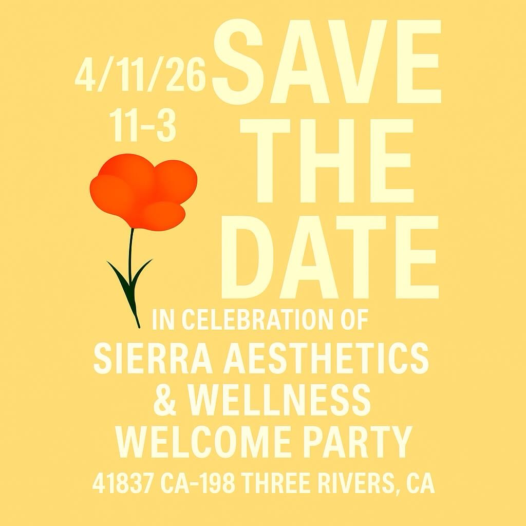 It’s been a journey~we’ve settled in, ready to breathe life into the vision. So grateful for our community and all the visitors from near and afar. Hope y’all are happy to have us, providing care
Save the date~come along 🫶 #sierramedicalaesthetics #skincarebestbeauty #threeriversca #facials #ivtherapy