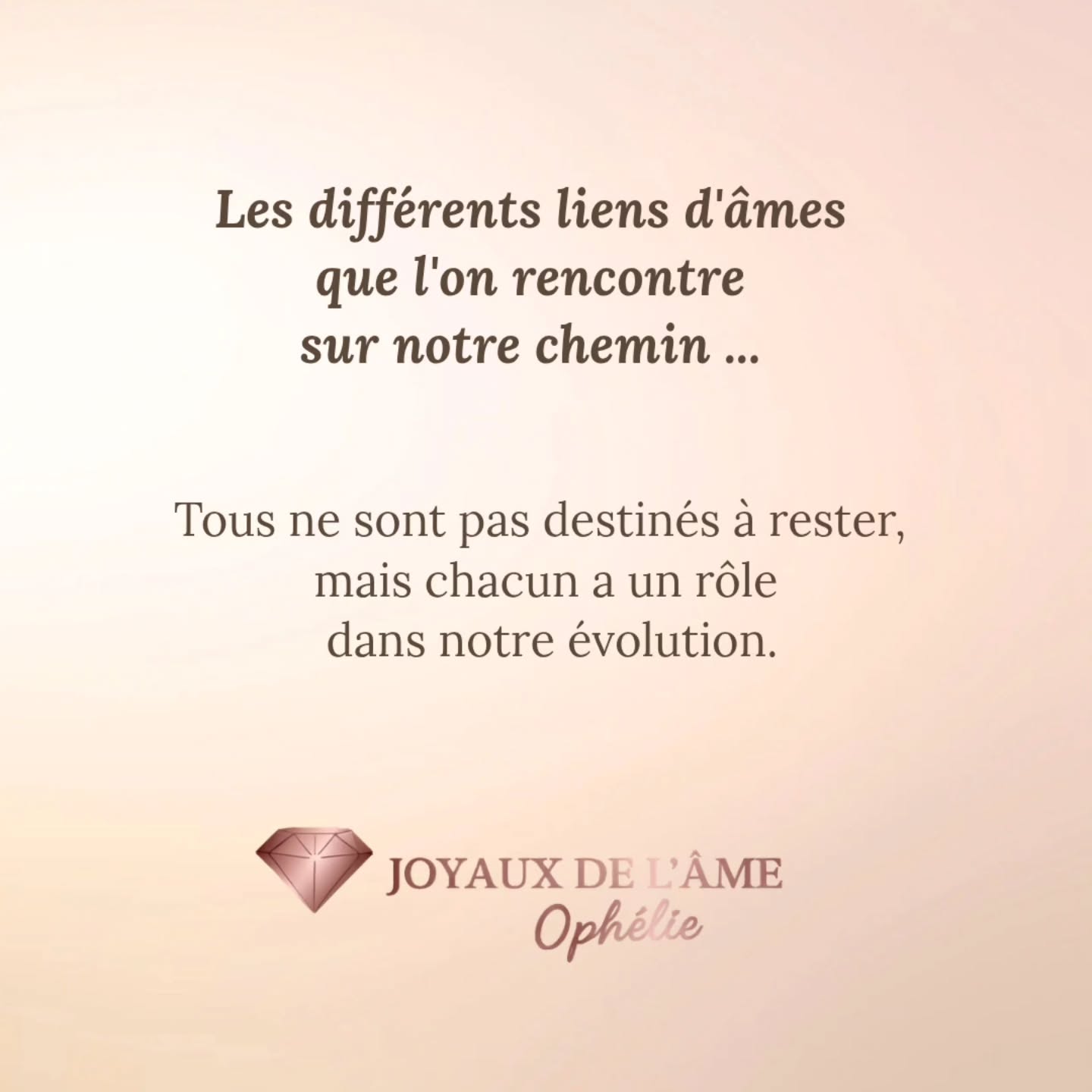 Chaque lien que nous rencontrons, n'a pas le même rôle dans notre vie.
Certains apaisent, d'autres bousculent, d'autres encore nous accompagnent...
Ou nous transforment ✨
Apprendre à reconnaître la nature d'un lien, peut aider à mieux comprendre son parcours et à avancer avec plus de conscience ✨
Quel type de lien résonne le plus avec votre parcours aujourd'hui ? 💫
#liendame
#âmesœur
#lienkarmique
#flammejumelle
#cheminspirituel