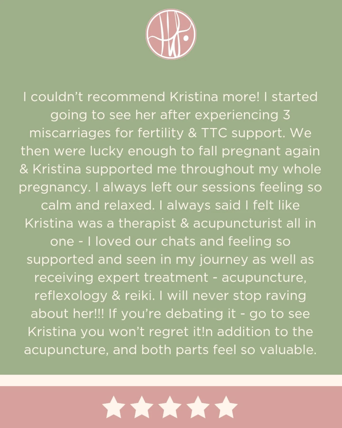 š¤Thank you so much for your kind words š¤
Iām so grateful when women and couples trust me to walk alongside them during their pregnancy after loss journeys.
If anyone else is navigating fertility challenges, miscarriage, or pregnancy after loss and is looking for gentle support, please feel free to reach out. You donāt have to go through it alone.
#boltonacupuncture
#fertilitysupportuk
#ttcsupport
#fertilityacupuncture