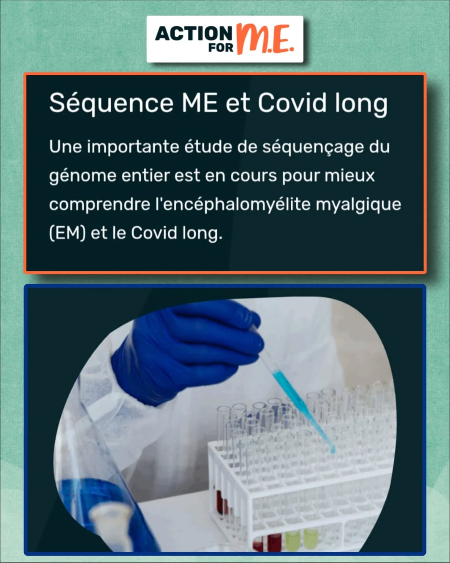 📢Une étude majeure sur la génétique de l’#EM et du #CovidLong vient d’être annoncée au Royaume-Uni🇬🇧
L’association @actionform.e lance Sequence ME & Long Covid, un projet de séquençage du génome entier à grande échelle.
Un tournant potentiel pour la recherche 🧬
👉Objectif : comprendre les causes biologiques profondes de l’Encéphalomyélite Myalgique (#EM) et du #CovidLong.
Le projet analysera :
• 9 000 personnes avec EM
• 9 000 personnes avec Covid Long
Soit l’une des plus grandes études génétiques jamais menées sur ces maladies.
💰Budget : 20 millions de £ivre sterling
👉Ambition : identifier des mécanismes biologiques, des biomarqueurs et des cibles thérapeutiques.
🎯Cela pourrait accélérer le développement de diagnostics et de traitements.
👉Cette étude s’appuie directement sur le succès de DecodeME, la plus grande GWAS sur l’EM (15 000 participants).
Elle avait identifié 8 régions génétiques liées à la maladie. 1ère preuve solide de mécanismes immunitaires et neurologiques.
🔎Mais une GWAS ne regarde qu’une partie du génome.
👉Pour trouver les variants réellement causaux, il faut analyser l’intégralité de l’ADN.
C’est là qu’intervient Sequence ME & Long Covid
🧬L’étude utilisera le séquençage du génome entier à lecture longue, une technologie plus avancée que les méthodes classiques.
Elle permet notamment de :
• détecter des variants rares
• identifier des variations structurelles
• analyser l’épigénome
• cartographier les gènes avec plus de précision
🔬Ces variations génétiques rares et structurelles jouent souvent un rôle clé dans les maladies complexes.
👉Elles pourraient être particulièrement importantes dans l’ EM et le Covid Long, encore très mal compris biologiquement.
👉Le projet sera piloté par ActionforME en collaboration avec :
• l’Université d’Édimbourg
• l’EMBL-EBI (bioinformatique européenne)
• Oxford Nanopore Technologies (séquençage)
👥Une équipe internationale de haut niveau.
📌Particularité importante :
comme pour DecodeME, les patients seront au cœur du projet🤝
Personnes malades et aidants participeront à la définition des priorités et aux décisions scientifiques.
⏬Suite en commentaire⏬@millionsmissingfrance