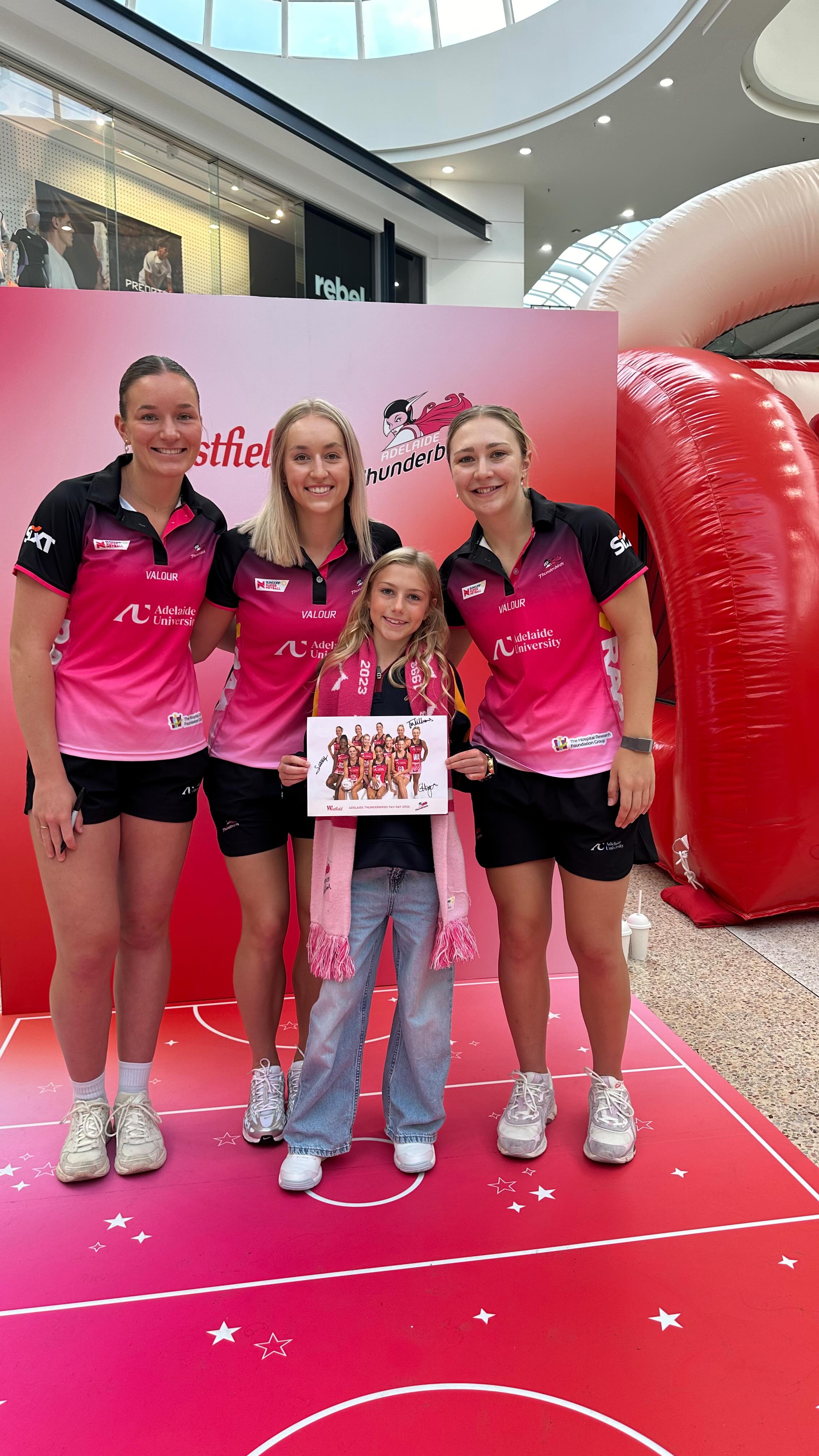 Moments like this matter more than we sometimes realise.
Seeing women show up, lead, compete and succeed at the highest level gives young girls something powerful - visibility of what’s possible.
Today my daughter got to meet a few of the Adelaide Thunderbirds @adelaidethunderbirds @sophie.casey_ @tayla.williamss @georgie_horj you could see the excitement straight away.
Role models matter.
Representation matters.
And the more girls grow up seeing strong women in all different arenas - sport, business, leadership - the more they learn that there are many paths open to them. Core memory making today