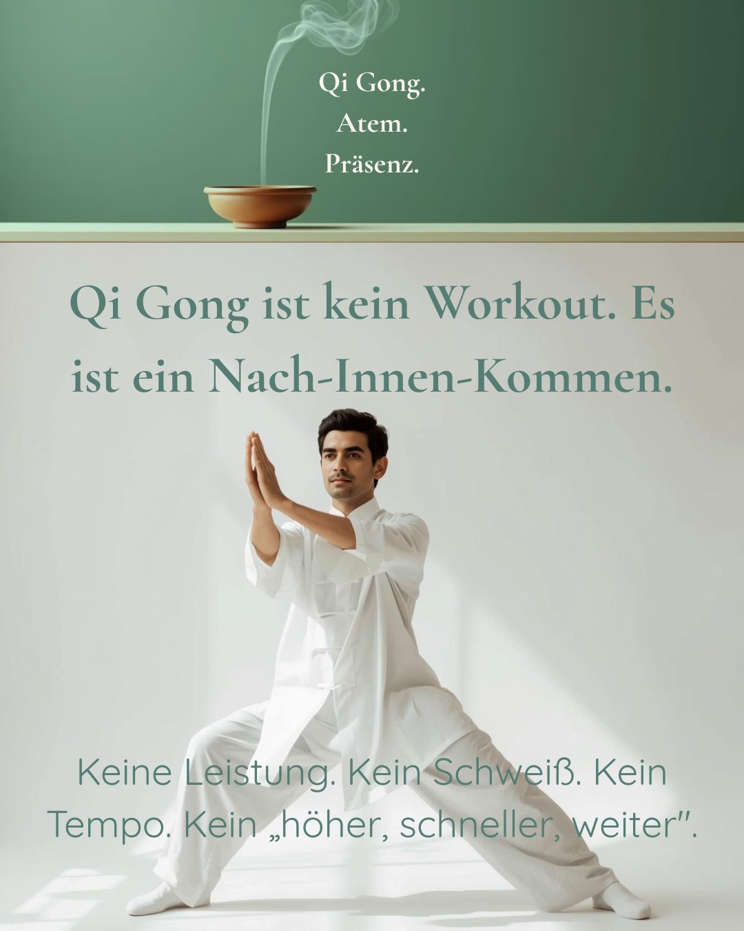 Nur du, dein Atem und sanfte Bewegungen, die Körper und Geist in Einklang bringen.
Qi Gong beruhigt dein Nervensystem. Es stärkt deine Lebensenergie von innen heraus. Und es schenkt dir Momente tiefer Präsenz.
Du musst nichts beweisen. Du darfst einfach sein.
Probier es aus. Dein Körper und Dein Geist werden es Dir danken.
#Qi Gong #Qigong #qigongschweiz #Ausgeglichenheit #Nervensystem #Meditation #Atemübungen #Retreat #Workshop #stille #klarheit #stressreduktion #ki