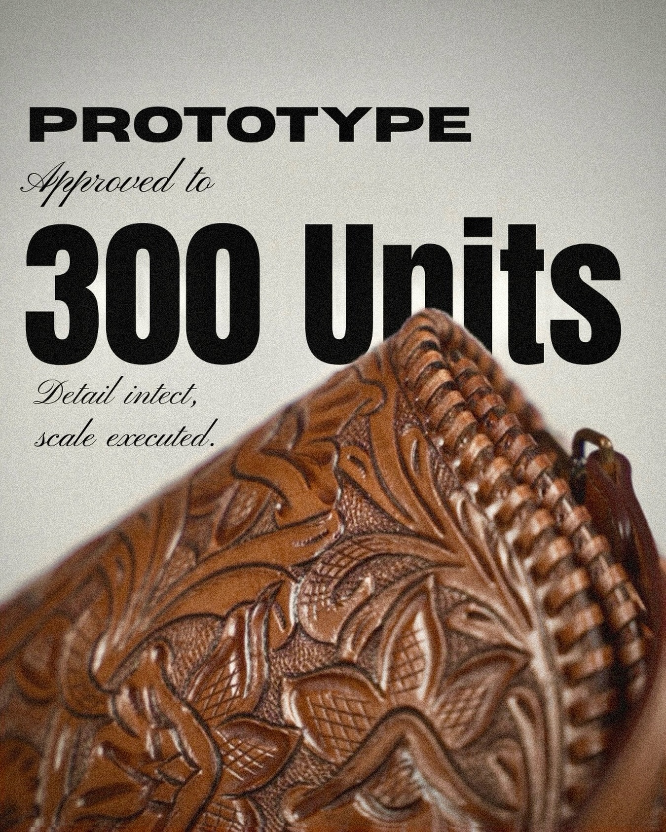 Prototype approved and translated into scalable production.
Carved detail maintained. Standards aligned. Execution controlled.
With complex craftsmanship validated, our next developments move toward refined minimalist builds backed by the same discipline.
#leathergoods #exportquality #oemmanufacturer