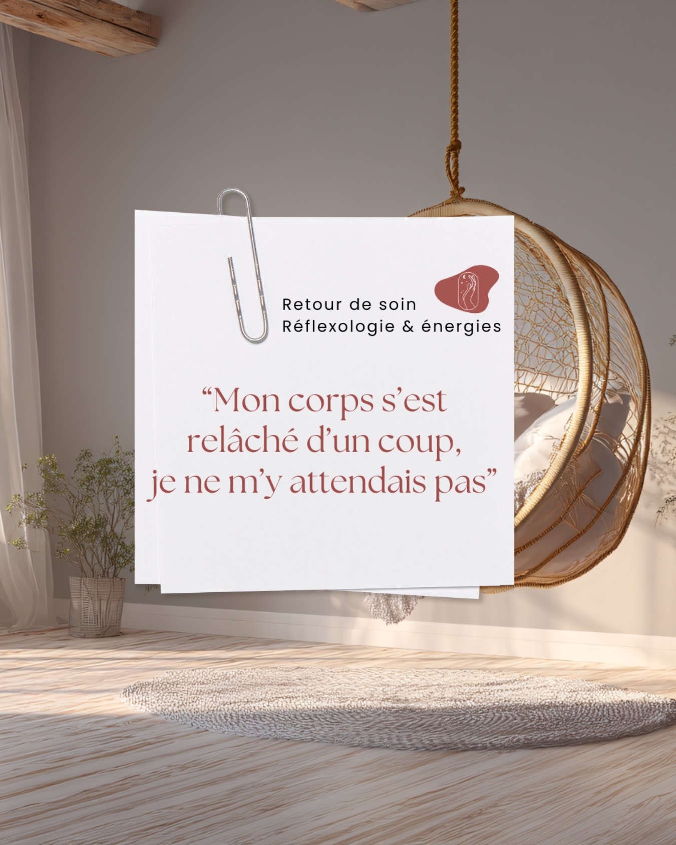 💬 « Mon corps s’est relâché d’un coup, je ne m’y attendais pas. »
Quand le corps lâche, les émotions suivent souvent le mouvement.
La légèreté, ce n’est pas “aller mieux” à tout prix. C’est souvent simplement… ne plus porter autant.
Tout bénef’ 🤩
_________________________
✨ Réflexologie & énergies
🦶 Soins de réflexologie plantaire
👐 Soin énergétique
🌈 Réveillez votre énergie intérieure, retrouvez un l’équilibre émotionnel & découvrez le pouvoir d’auto-guérison
🌿 Créatrice de soins doux & thérapeutiques, 100% personnalisés pour soulager les tensions, libérer l’esprit et promouvoir un bien-être global
📆 Réservez votre parenthèse de bien-être
https://www.carolinestouls-reflexologue-nantes.fr/decouverte-reflexologie
#reflexologie #reflexologuenantes #reflexologieplantaire