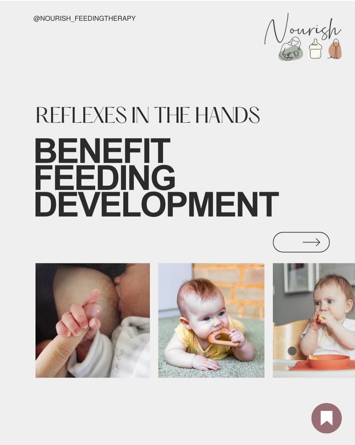 🤱 Feeding is a milestone, orchestrated by a sequence of reflexes that help bay latch, suck, and swallow. Babies have so many reflexes to help them reach milestones in the early years!
Have concerns about feeding development? Schedule a phone consult to get started. 💻
