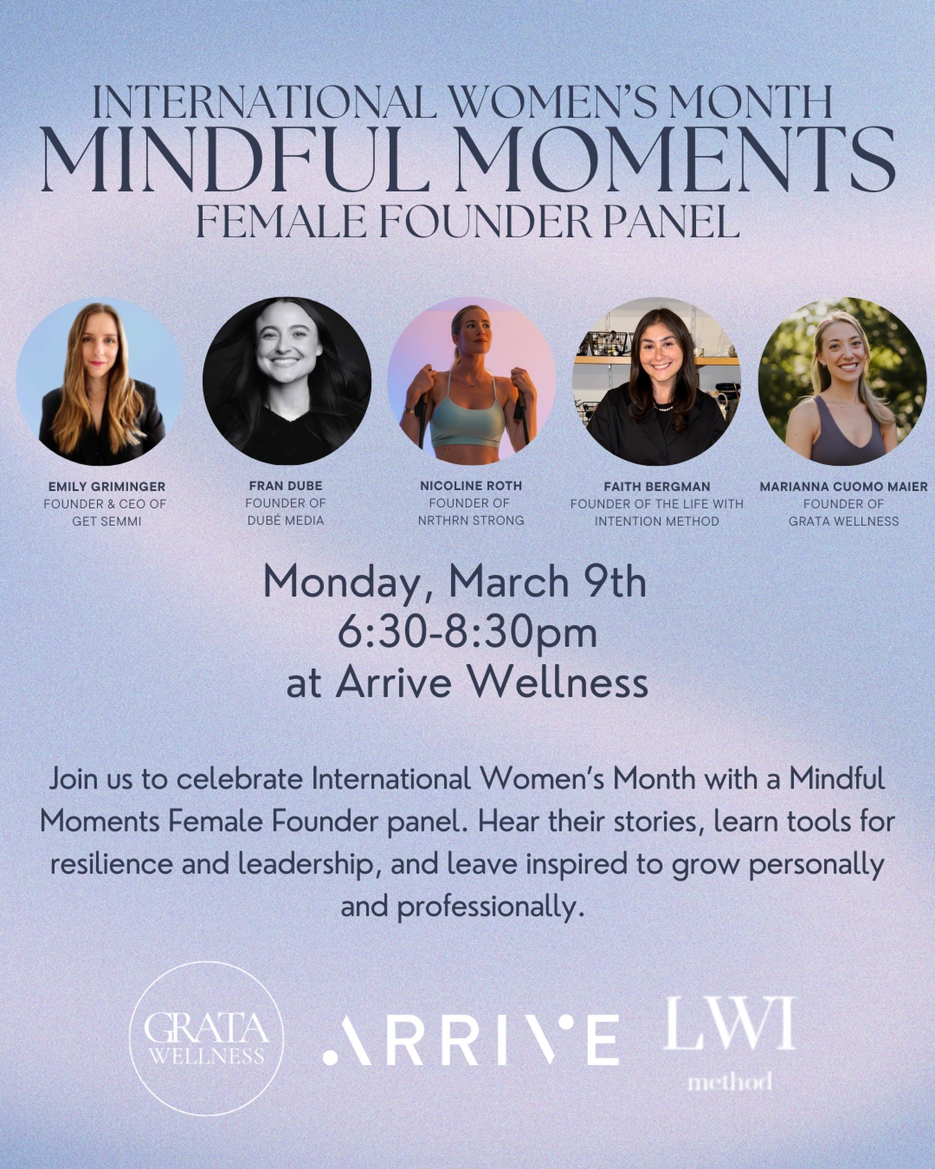 ✨GIVEAWAY✨ Win 2 tickets for you + a friend or founder you love.
In celebration of International Women’s Month, join us March 9th in NYC for a special Mindful Moments: Female Founder Panel! Expect an evening of honest conversation, resilience, leadership, and aligned growth. @instegrim @itsfrancesdube @nicolineroth @lifewithintentionn @gratawellness
Featuring inspiring founders of @get.semmi @dubemediagroup and @nrthrnstrong plus thoughtful female-founded goodies + giveaways.
To enter:
Like this post + tag the woman you’d bring. Winner announced Friday 3/6🤍
