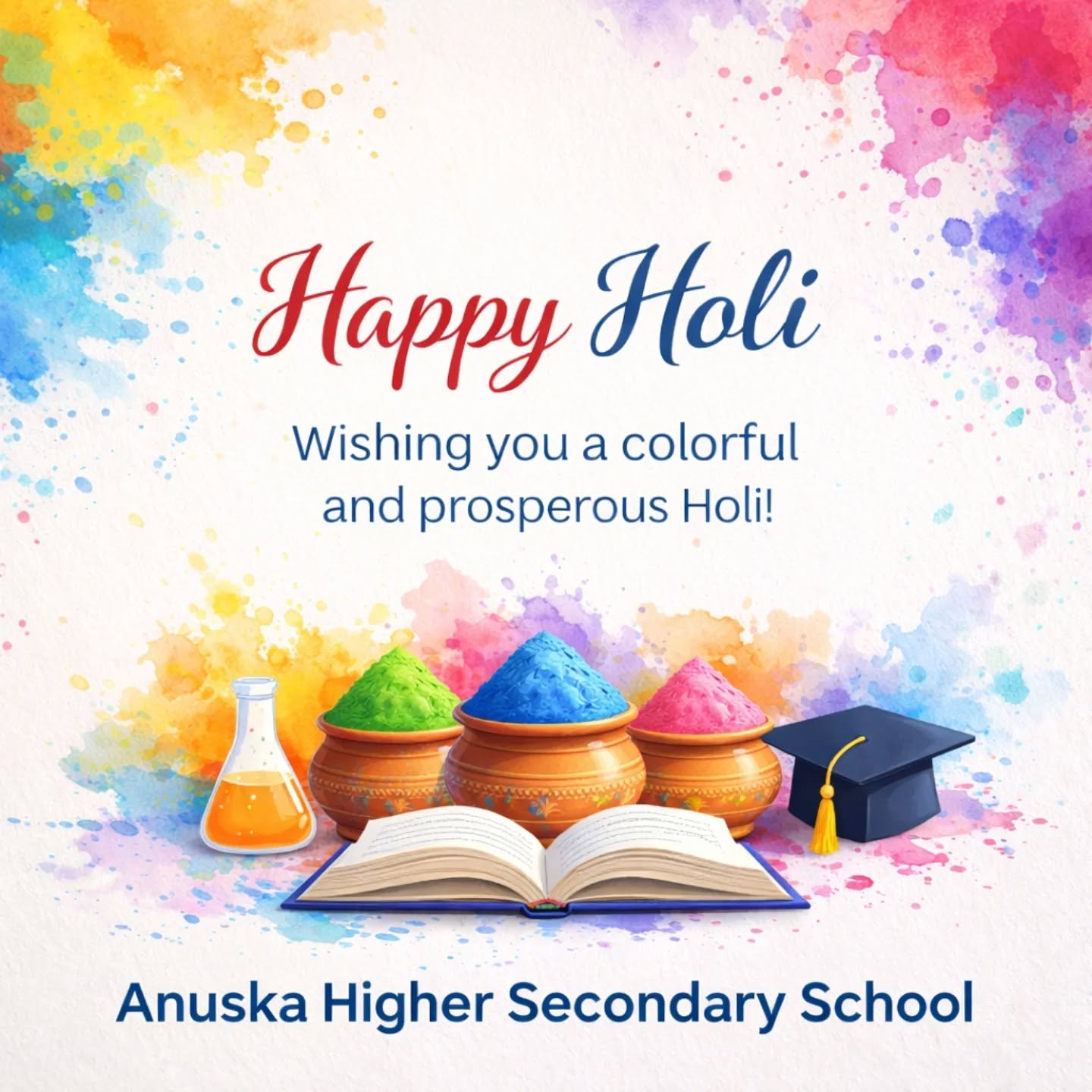 🌸🎨 Happy Holi from Anuska Higher Secondary School! 🎨🌸
May this beautiful festival of colors bring happiness, positivity, and success to all students, parents, and well-wishers. Just as Holi fills life with vibrant colors, may knowledge and education brighten every student's future.
Warm wishes from Anuska Higher Secondary School – a trusted +2 Science college in Jajpur, dedicated to building strong foundations and bright academic journeys.
Celebrate safely and spread joy.
🌈 Happy Holi to everyone!
#HappyHoli #AnuskaHigherSecondarySchool #Plus2ScienceJajpur #EducationForFuture #FestivalOfColors JajpurStudents