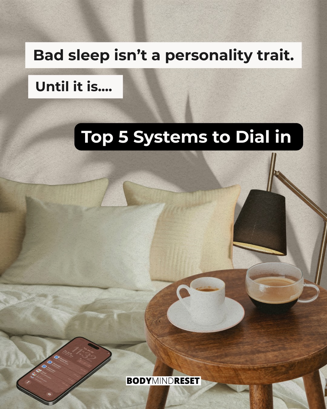 Struggling with brain fog or restless nights?
Sleep isn’t a personality flaw, it’s a signal.
Start with small, gentle shifts:
1. hydrate daily (8-10 glass of water or MORE - depends on how much water your body needs)
2. nourish with magnesium
3. soak in morning light for 30mins minimum around 6AM
to 8AM and;
4. Unwind mindfully. Put on some meditation music, perform physical grounding for 15mins.
Your gut and brain are talking to listen, respond, restore.
Share to your bestie for tonight’s tea.
Follow @bodymind.reset for calm, science-backed wellness. #bodymindreset #sleepissues #healthjourney
