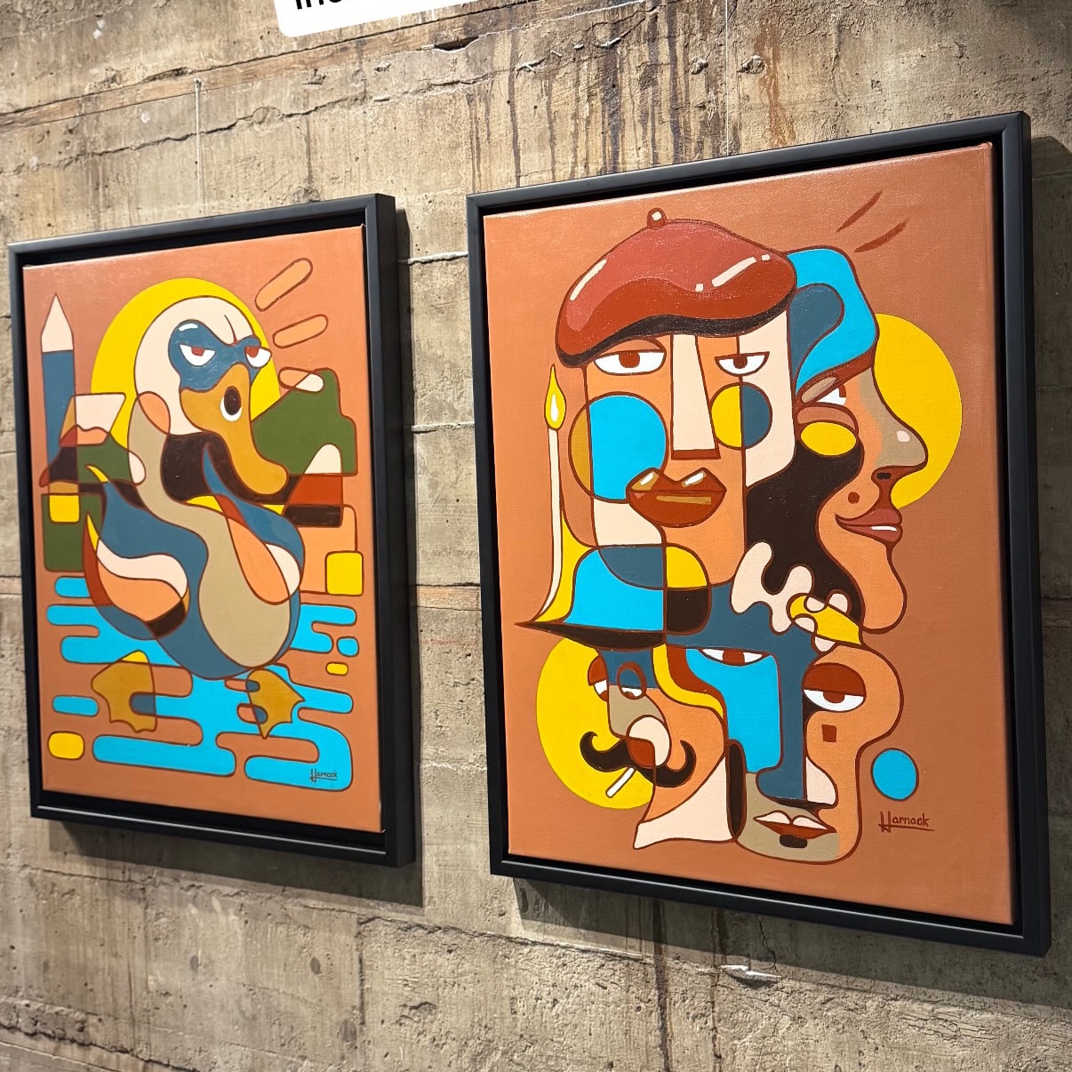 Here are some shots of my work from the Tales of Orquevaux series I created inspired by my trip to France and an art residency at @chateau_orquevaux shout out to @jeanparkerart who drove up from Calgary to do the show with me! :) #yegart #yegarts #france