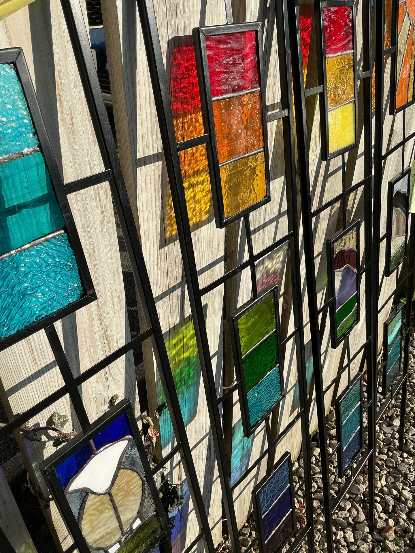 Remember the garden trellis workshop I taught a week ago at Rheged in Penrith? Well, here are the results!!!
They look amazing in the frames, and all of the attendees should be blummin’ chuffed with themselves….. just look at how the light refracts 😍😍😍 the perfect piece of dynamic art for your garden or patio…….
There are only 3 more of these workshops planned for 2026, with the 2 at Rheged completely sold out, but there are still 2 places on my ‘Stained Glass Foundations’ workshop here in Keswick if you want to create a beautiful, bespoke garden sculpture of your own? Just choose the garden trellis option rather than suncatcher panel or lantern at the checkout.
But be quick, as I think once these photos are ‘live’, those spots will be snapped up…… it’s on Saturday 25th April, 9.30am. Link in bio.
#stainedGlass #gardenart #lakedistrict #creativeworkshop #handmade
@edenvalleyartisticnetwork @cumbrialifemag @arts_cumbria @contemporaryglasssociety @the_makers_mill @rheged_centre @thehappyherdwick @hare_hill_barn @make_it_at_market @blackwellartsandcrafts @lakeland_arts @wordsworthgrasmere @visitkeswick @lakedistrictcumbria @visit_eden @gatherennerdale