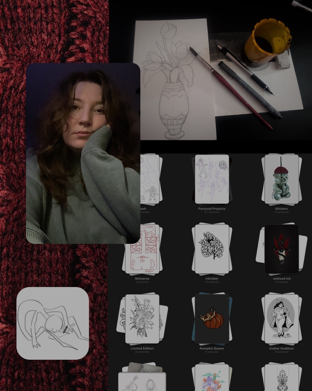 January + February 🖤
.
Taking things slow. Healing in quiet ways.
Art, tattoos, late-night videogames, and time with my family.
Here’s a little photo dump of what’s been making my heart feel full so far in 2026.
.
#photodump #creative #artist #comfort #2026