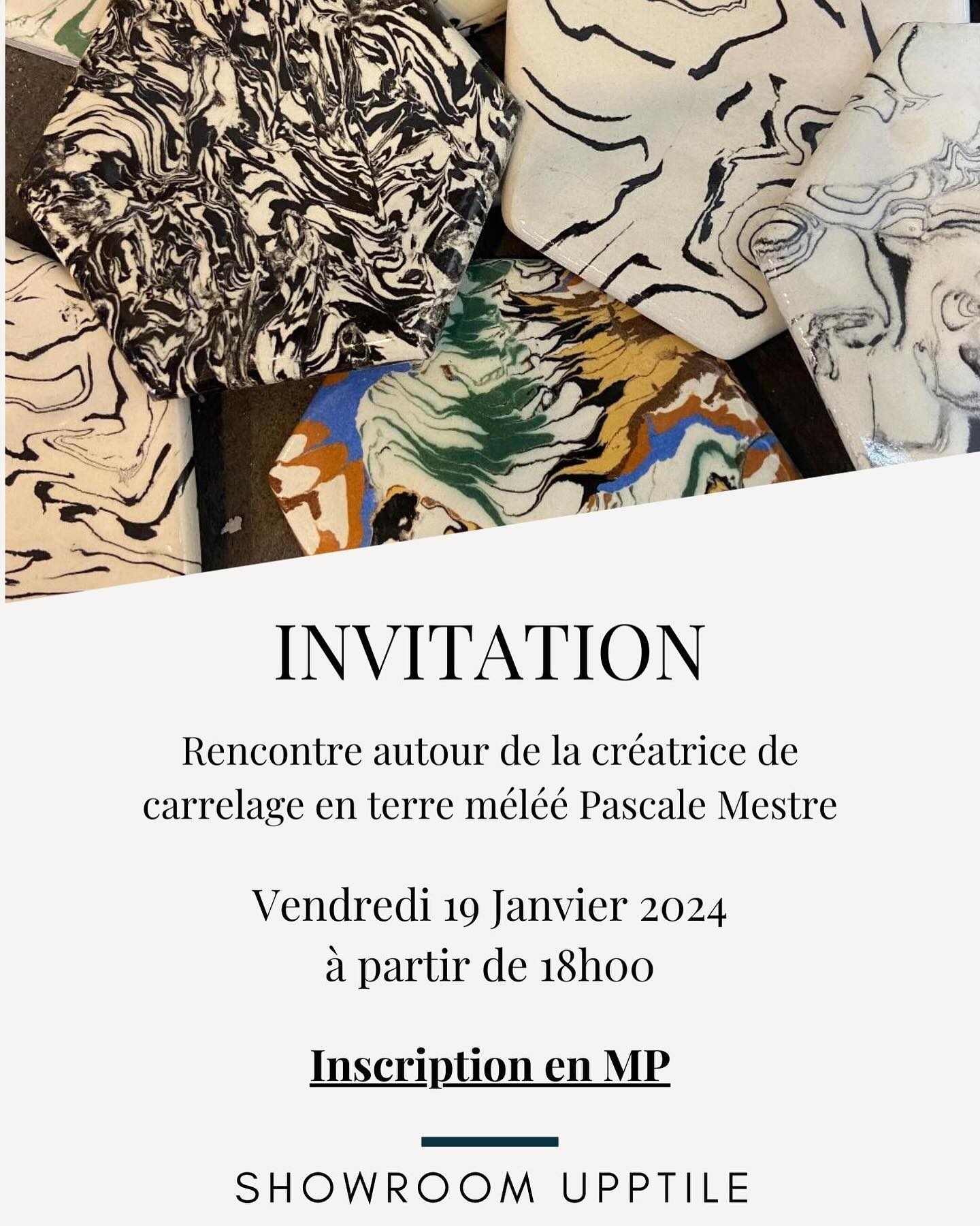 🌟 Événement Spécial chez Upptile à Paris 🌟
Nous avons le plaisir d’accueillir la talentueuse créatrice de carreaux, Pascale Mestre, spécialiste de la terre mêlée ! 🏺✨
📅 Date : Vendredi 19 Janvier 2024
🕒 Heure : de 18h à 21h
📍 Lieu : Upptile - 25 rue de Bourgogne 75007 Paris
Venez découvrir l’art fascinant de la création de carreaux en terre mêlée et laissez-vous inspirer par les récits et les techniques de Pascale. C’est une occasion unique de rencontrer une artiste renommée et d’échanger sur les tendances actuelles en matière de design d’intérieur. 🎨🏡
🥂 Profitez également pour admirer nos dernières collections et discuter de vos projets avec des professionnels passionnés.
👉 Confirmez votre présence en MP !
Nous sommes impatients de vous voir et de partager ensemble une soirée riche en créativité et en inspiration. À très bientôt !
#TerreMêlée #DesignInterieur #Architecture #PascaleMestre #CarreauxArtistiques #maisonetobjetparis #Paris