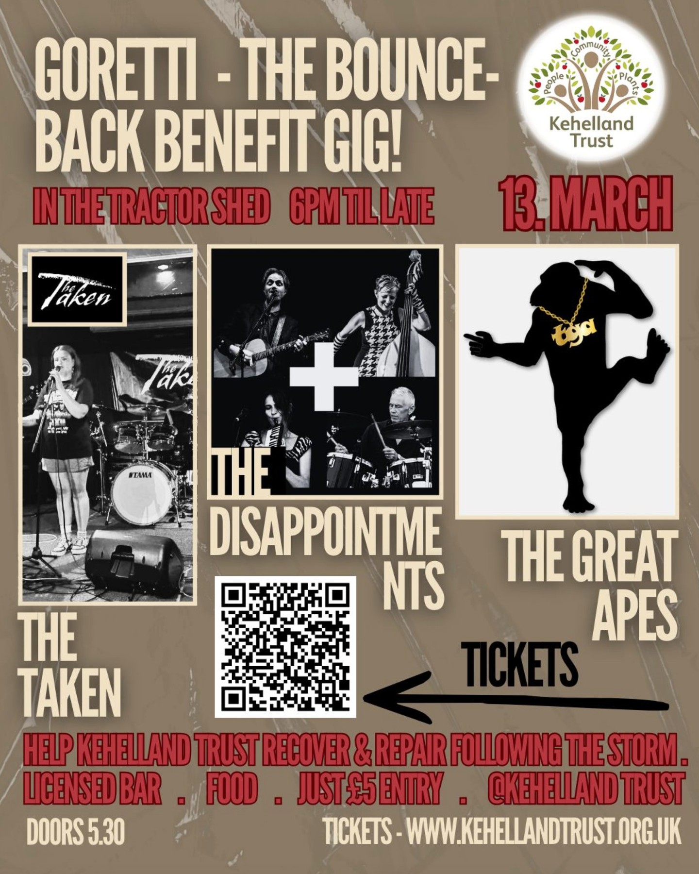 Looking forward to this fundraising event, all for a great cause. Just £5 entry and there's 3 bands, a licensed bar & food. Kehelland is a horticultural setting with education and day centre for adults with learning disabilities.