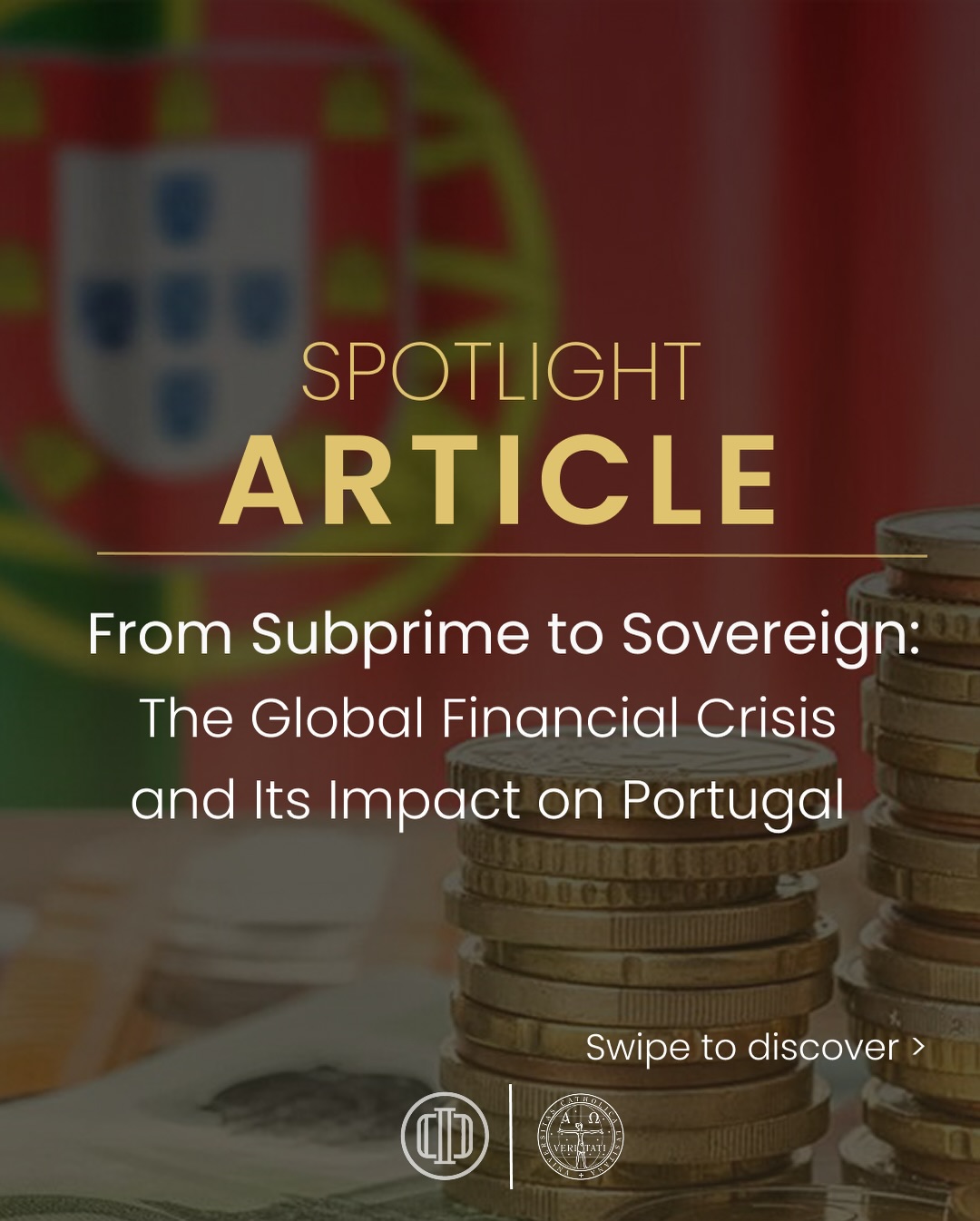 In this new article, we take a deep dive into the 2008 Global Financial Crisis - how a housing bubble in the United States turned into a worldwide financial collapse, reshaping economies, governments, and financial systems.
What began as instability in the housing market quickly became a global banking crisis, shaking stock markets, freezing credit, and pushing economies into recession.
The repercussions extended far beyond the United States.
The crisis soon reached Europe and evolved into a sovereign debt crisis that exposed structural weaknesses within the Eurozone. Portugal was not immune, facing rising unemployment, increasing public debt, and ultimately the 2011 Troika intervention.
How did a financial shock in the U.S. lead to years of economic adjustment in Portugal?
Read the full article on our website.
Católica Porto Investment Club
Your future. Your choice.