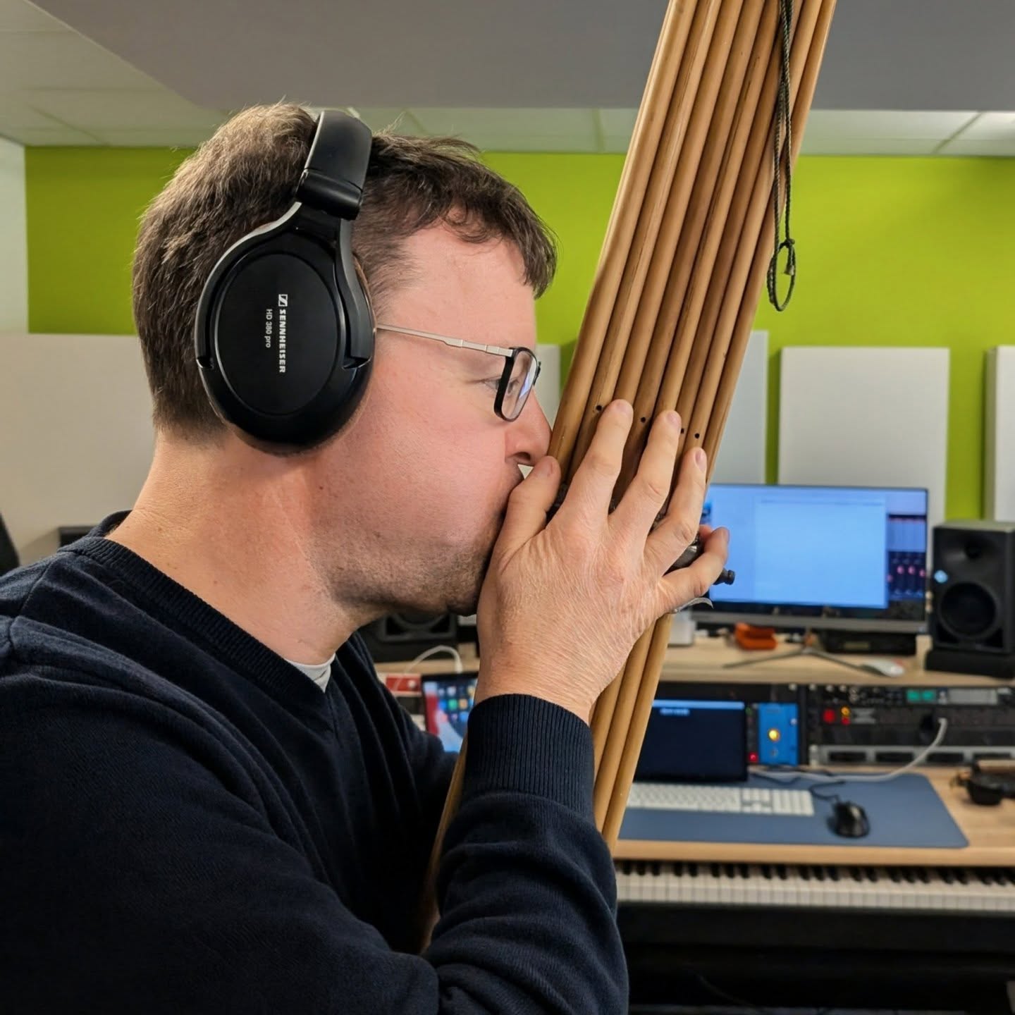 The brilliant Max Gittings was in today recording Khaen, Suling Flute, Hulusi, Thai Wot and Bamboo Flutes.