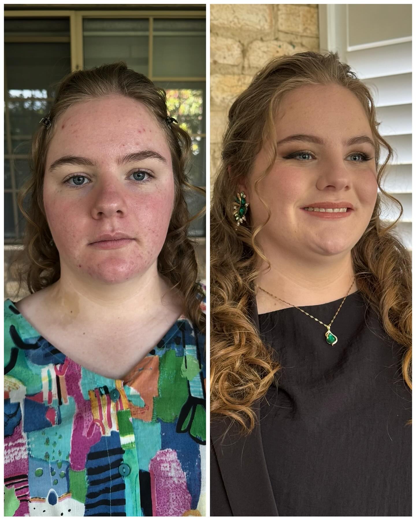 This was the best reaction and so glad I captured it (swipe to see 👉🏼👉🏼👉🏼).
Georgia had never worn makeup before and although her inspiration photos were quite dramatic (picture electric green with gold flakes and a lash longer than a twine), I knew I could push the boundary with a bold eye!
I love helping young girls step into their confidence and power for their formal glam. 💄
#schoolformal #schoolformalmakeup #formalglam #mobilehairandmakeupartist