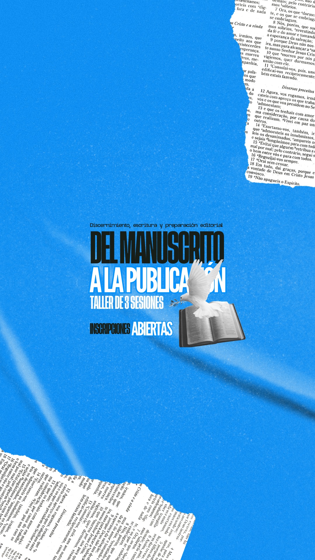 ¡Tu manuscrito merece el respaldo de la experiencia! ✍️📖
Nos honra presentar al Dr. Alfonso Guevara como expositor de nuestro taller "Del Manuscrito a la Publicación". Con más de 40 años de trayectoria y autor de Escribe un libro, deja tu legado, el Dr. Guevara te guiará para trascender a través de la escritura con honestidad y visión.
💻 NUEVA MODALIDAD ONLINE y Presencial (Azusa, CA).
🗓 28 Mar | 25 Abr | 23 May.
📍 Cupos limitados: ¡Solo 25 lugares!
Aprende de un referente del liderazgo hispano y asegura tu cupo ahora.
🔗 Inscríbete en el link de la bio.