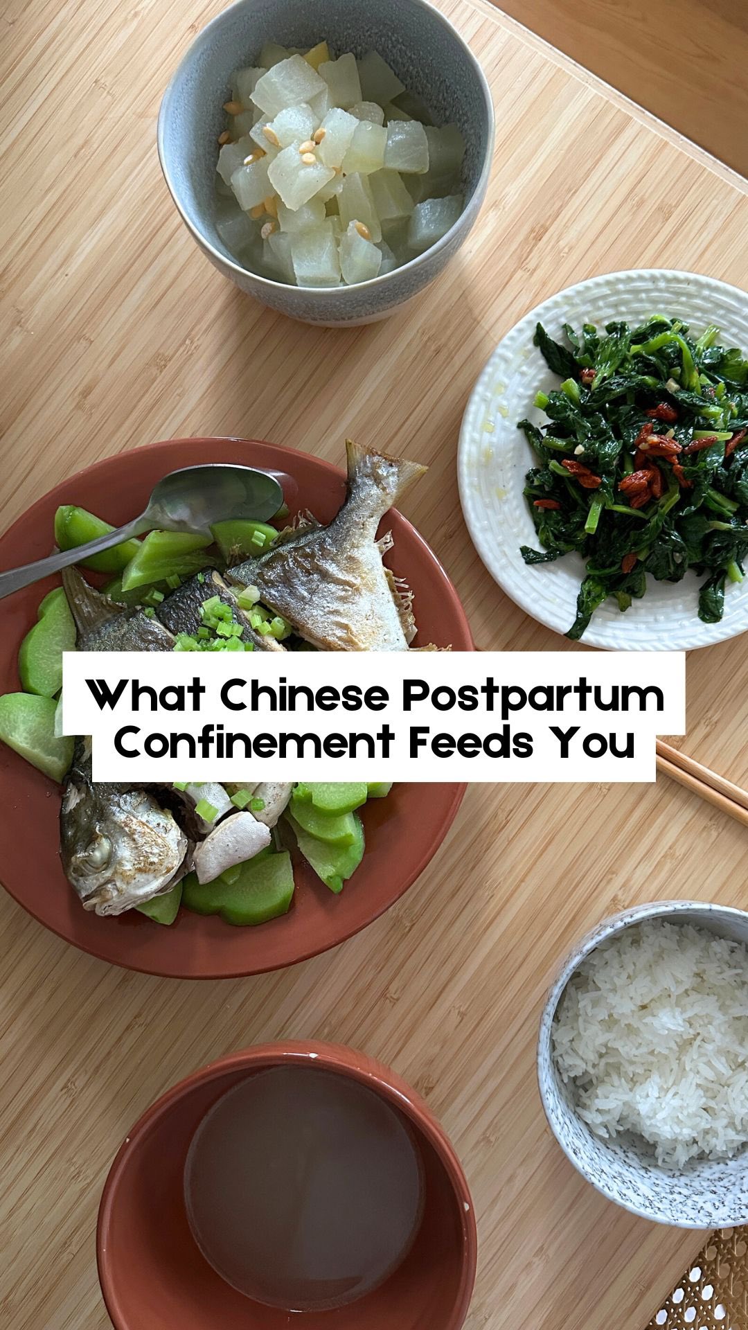 30 day post-baby rehab. 💪This is what Chinese postpartum confinement actually feeds you. 🍲🥢
In Hong Kong, the first month after birth is treated like recovery, rather than a rush to bounce back or have mom’s wellness drowned in the needs of baby. When I learned about this tradition and realized I could experience it here, I knew I wanted the experience.
I’m well into “confinement” now and can appreciate first hand how much better you feel when you’re able to prioritise nutrition, but it was also incredible to have someone close by to ask questions to about all things baby, especially since family is so far away! 🏡��🐣
My english-speaking confinement nanny is from @parachutehongkong