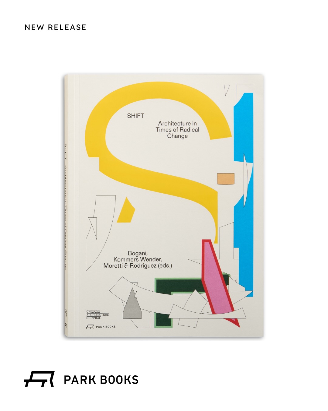 SHIFT: Architecture in Times of Radical Change is published in conjunction with the sixth Chicago Architecture Biennial (CAB 2025) under the artistic direction of Florencia Rodriguez. In a world defined by crisis and uncertainty, where architects are researching, relearning, and reimagining, the volume marks not only a change in direction but also presents provocative inquiries about a redefinition in the substance and fundamentals of the field. It is an invitation to think with others, to project with intention, and to set new grounds for the interpretation and design of our built environments. In the same spirit, the book unfolds the many faces of SHIFT through collective, multilayered, and multidimensional conversations, visual essays, and manifestos.
CAB 2025 participants’ voices are brought to print through a transcript of a five-hour conversation marathon that tackled topics such as new realism, the magic in the ordinary, pleasures in the urban, and the need to critically shift architecture’s language, as well as a repository of manifestos exploring other possible worlds. Beyond the exhibition, SHIFT: Architecture in Times of Radical Change also calls upon practitioners from different fields to discuss the current state of education in architecture schools, the challenges of material culture, the future of housing, and exhibitions as devices for change.
***
@chicagoarchitecturebiennial
Edited by Santiago Bogani, Igo Kommers Wender, Isabella Moretti and Florencia Rodriguez
@kommerswender @flor_ness @isabmore @bgsanti
Book design by Estúdio Margem (Aleksandra Lindenberg, João Pedro Nogueira, and Letícia Souza)
@estudiomargem
Printed by DZA Druckerei zu Altenburg
@dza.druck
#cab2025 #chicagoarchitecturalbiennial #parkbooks #radicalchange #architectureforthefuture