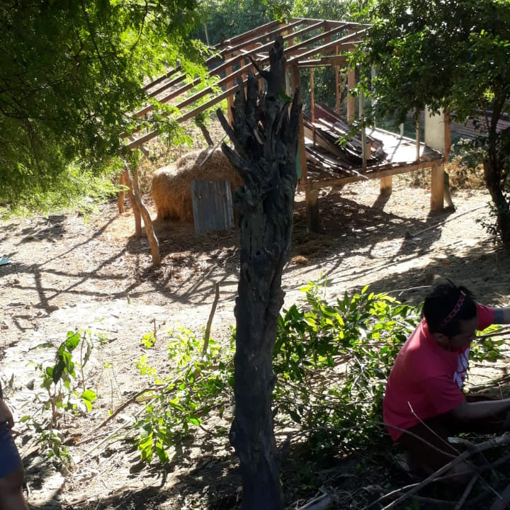 The old house after a severe monsoon