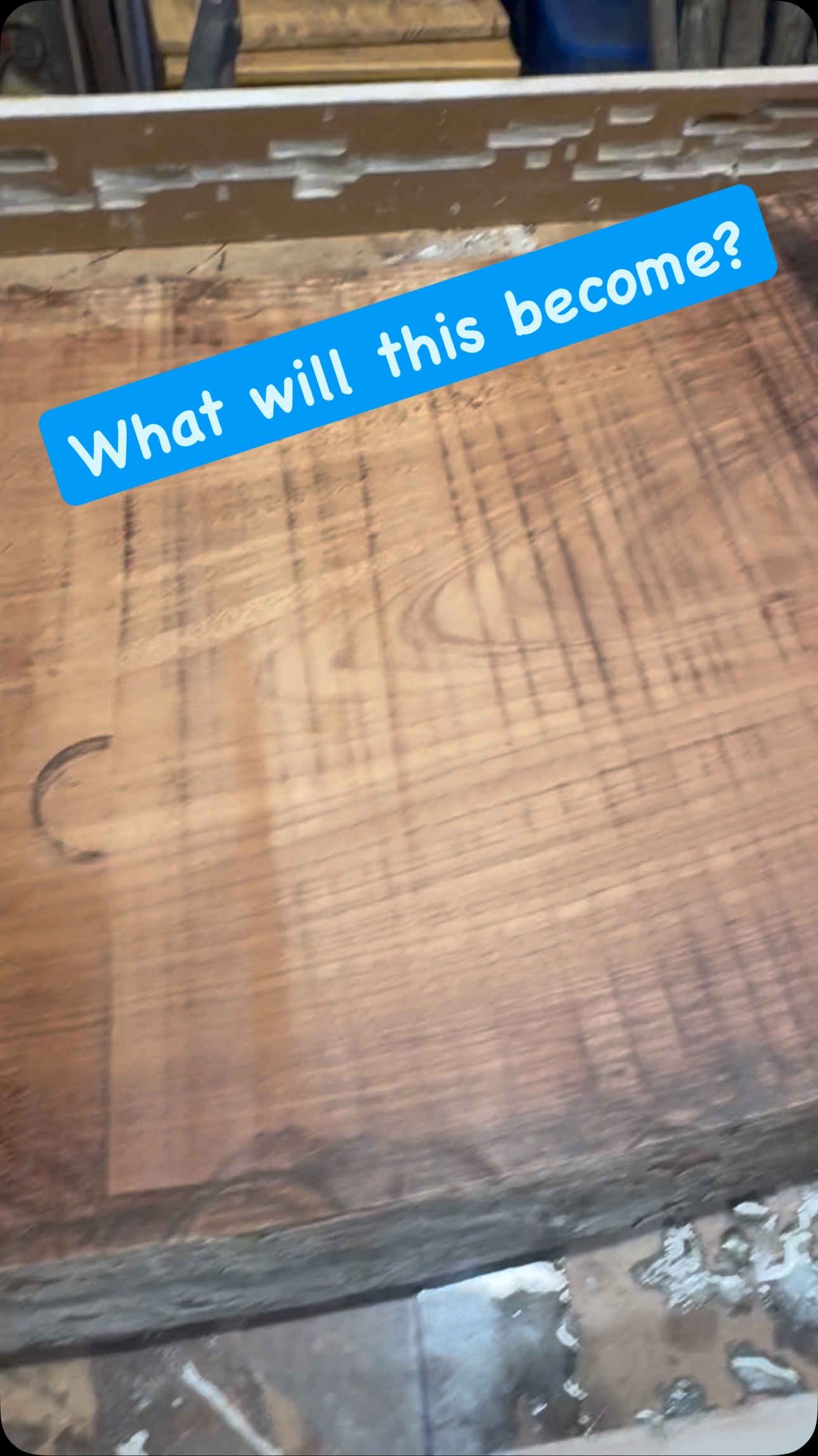 New project!!! I have this amazing timber that is a little wonky, so just need to flatten it before we get going! Lots of sawdust, grateful for the @base_camp_mask and this amazing @boschtoolsanz router!!! We will see how it goes! #newproject #flatten #jig #makersgonnamake #bespoke