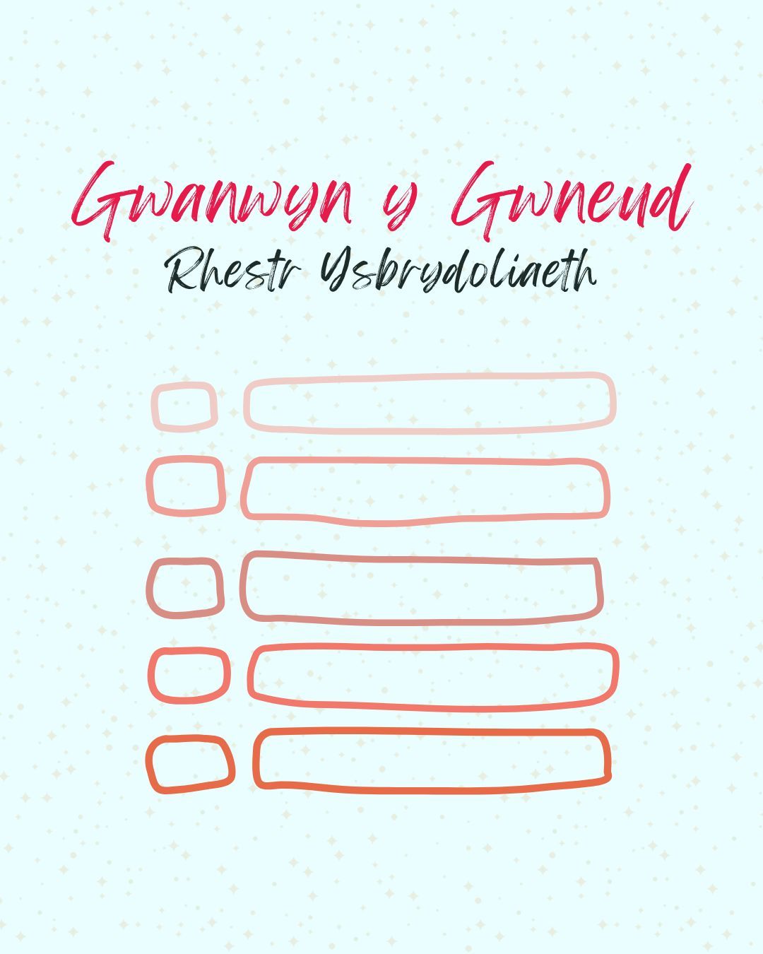 🌸 Mae gymaint o edrych ymlaen am y Gwanwyn, unwaith mae hi yma mae’n gallu teimlo’n amhosib gwneud bob dim wyt ti eisiau gwneud - yn enwedig pan rwyt ti’n ceisio cynllunio yn y group chat! Felly, defnyddia’r amser yma rŵan er mwyn rhoi trefn ar bethau a chreu rhestr o’r pethau rwyt ti’n bwriadu eu cyflawni, a dyma restr o syniadau am ysbrydoliaeth:
👉 Dolen yn y bio!
👉 https://www.lysh.cymru/