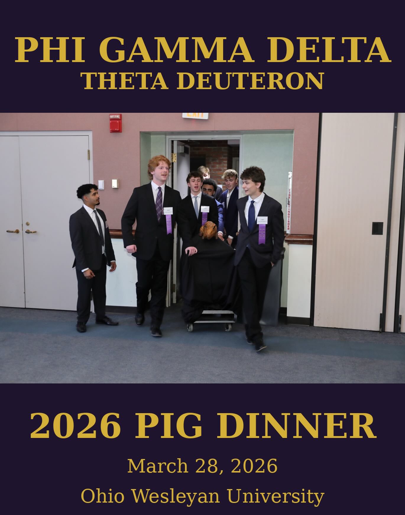 Brothers, it is almost time for our annual Pig Dinner. Please register for it here:
https://alumnievents.owu.edu/e/2026-phi-gamma-delta-fiji-123rd-pig-dinner/?add_guest=true&from_admin=true
If you cannot access the link, please contact us! We can’t wait to see you there! P!