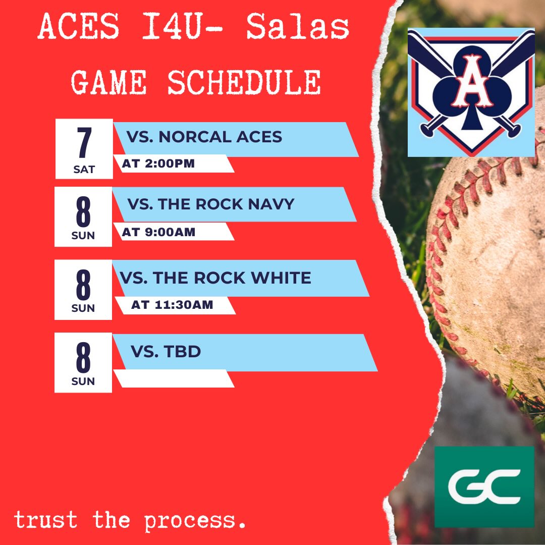 Good line up this weekend for our Aces Crew! Lets go boys!!!!! ⚾️