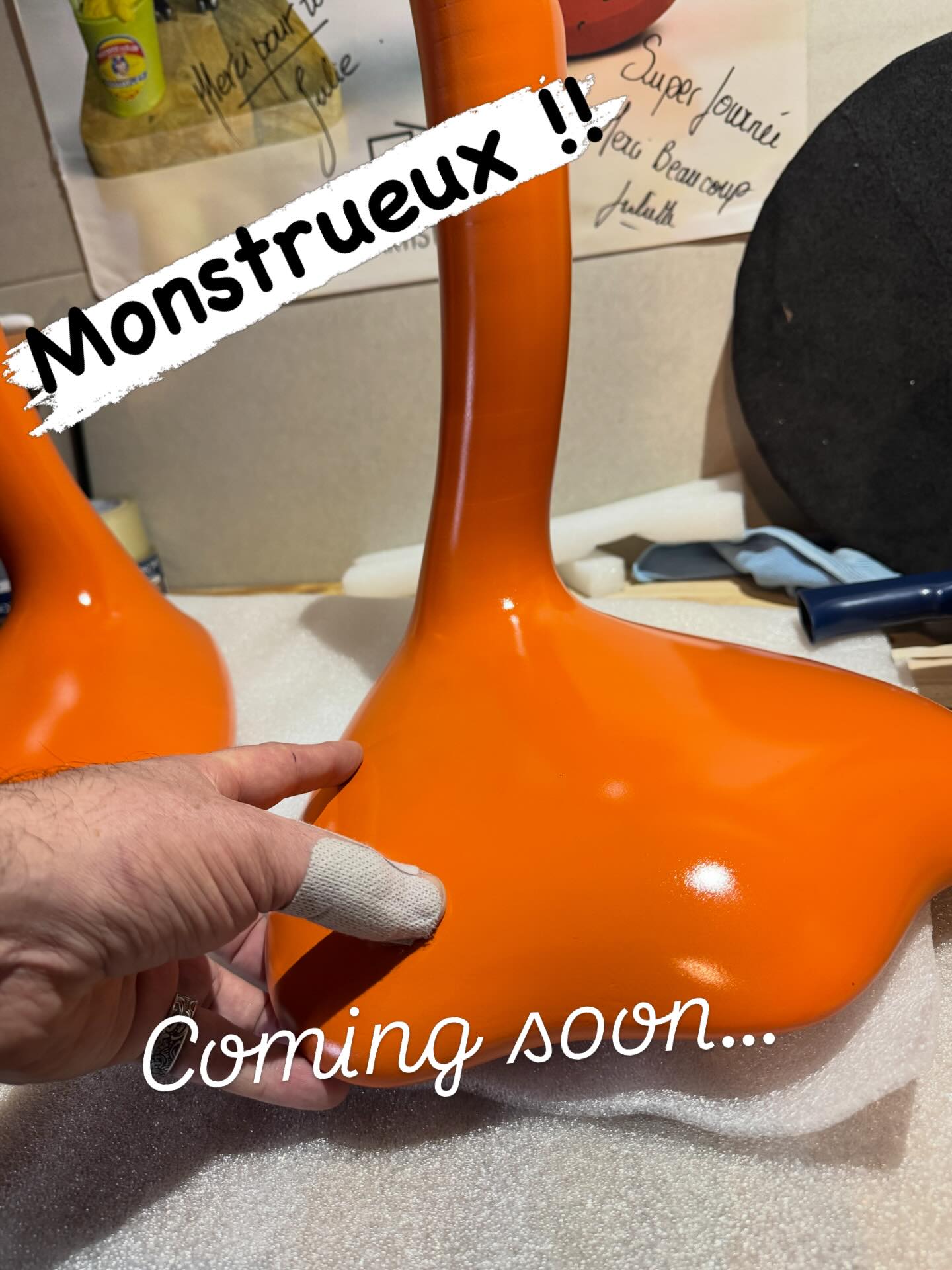 Surprise, un peu de patience avant la version finale 😁👌#sculpture #ceramics #impression3d #acrylique #énorme