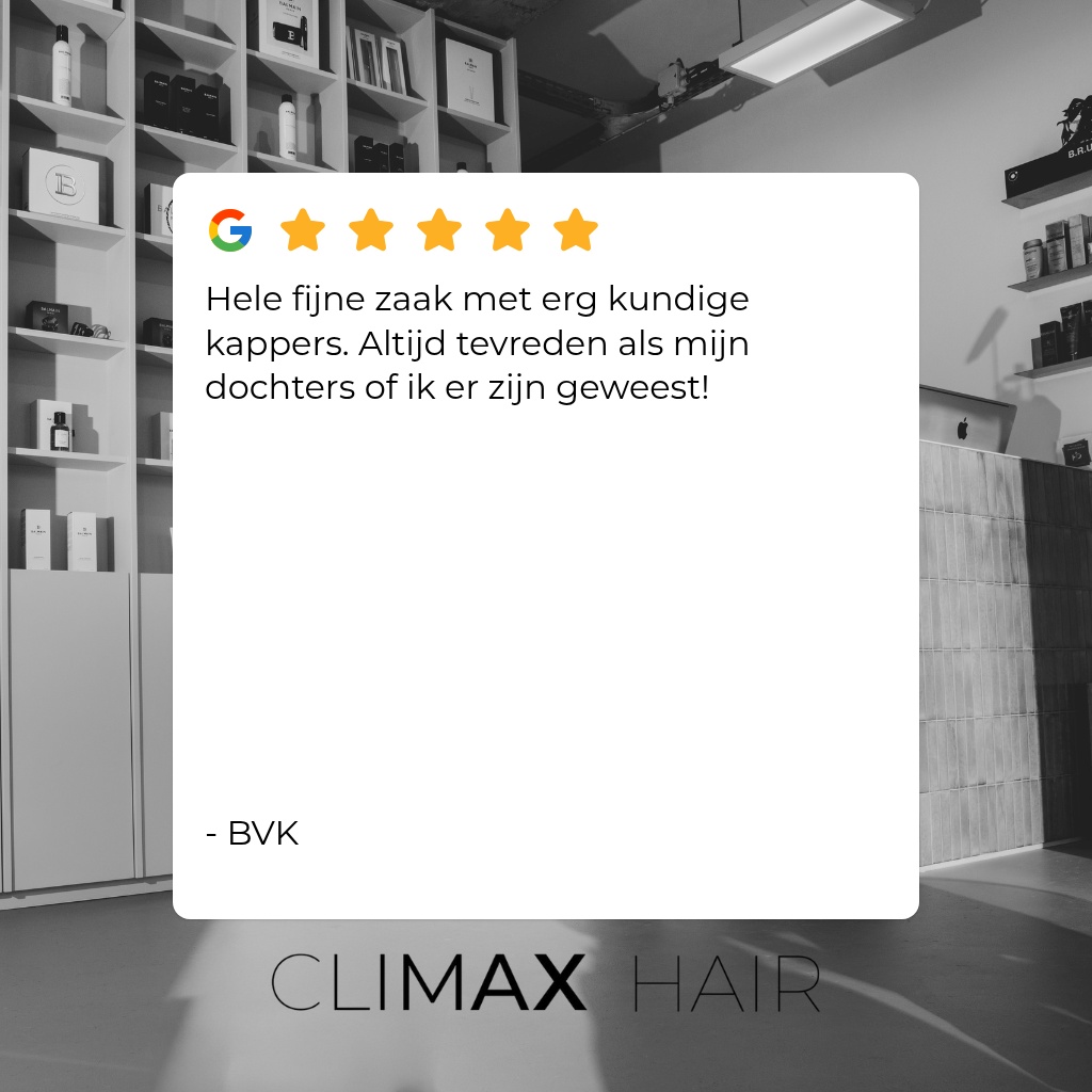 We zijn zo trots op onze Climax Hair community. Dit soort gedeelde ervaringen zijn wat ons team blijft motiveren en scherpt houdt. 😊
Deel nu ook je ervaring met ons!