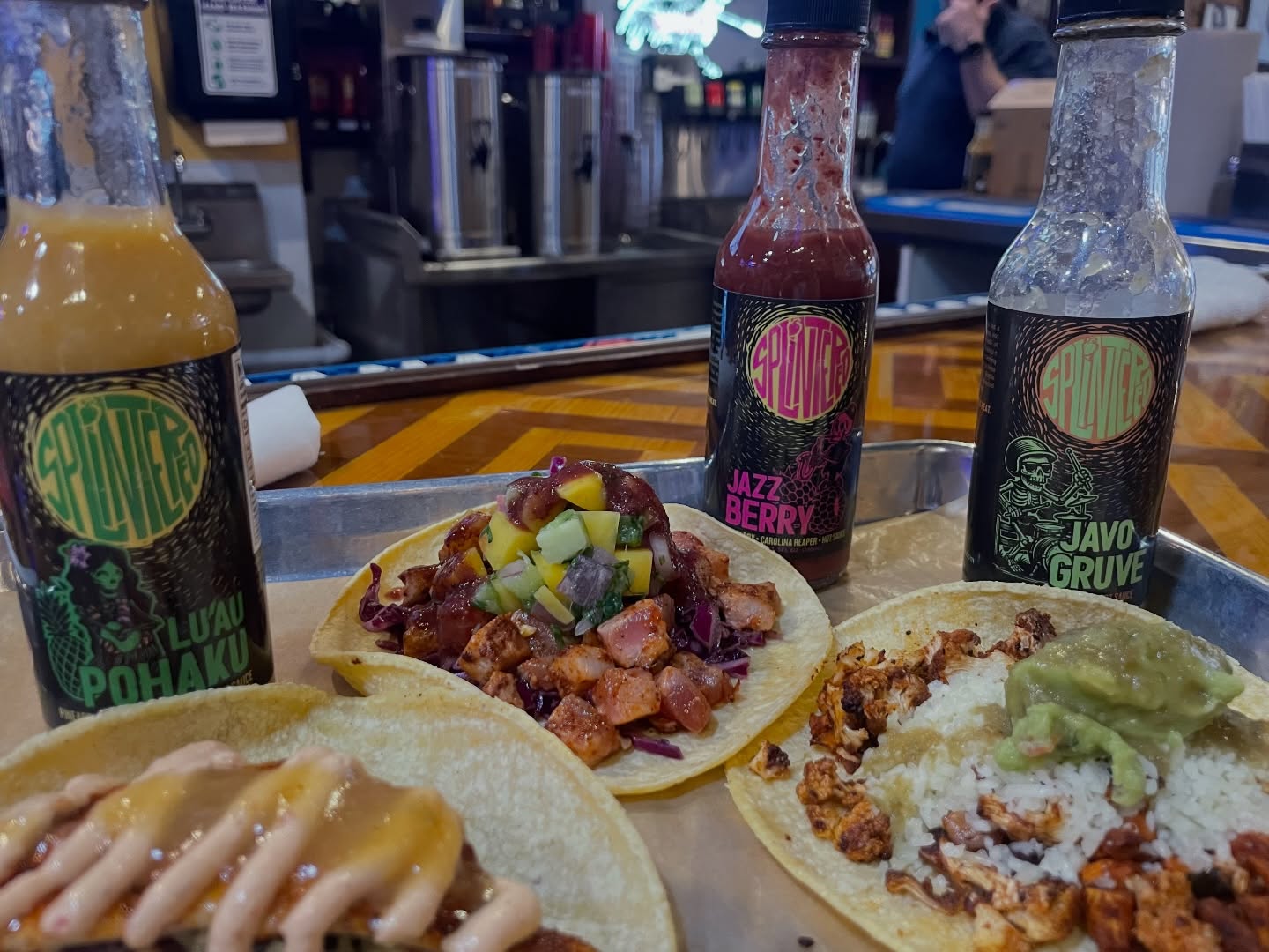 @rocktacosc is stocked back up with @splinteredsauce! What a great place to try our sauces on great food! AND you can purchase Splintered Sauce there too!