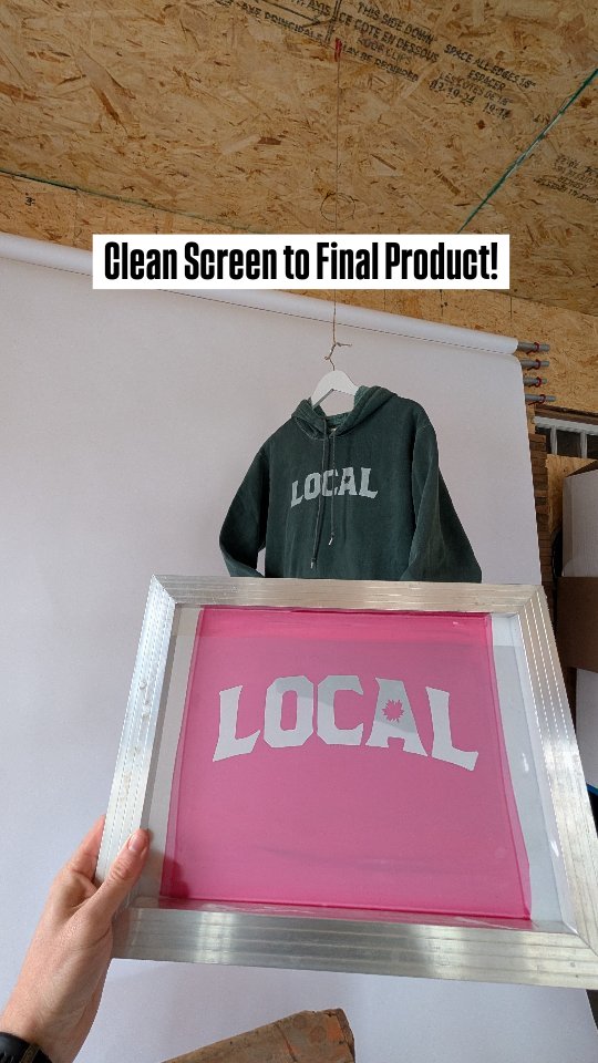 One colour screen print for the Local Maple Leaf hoodie! #madeincanada #keepitlocal