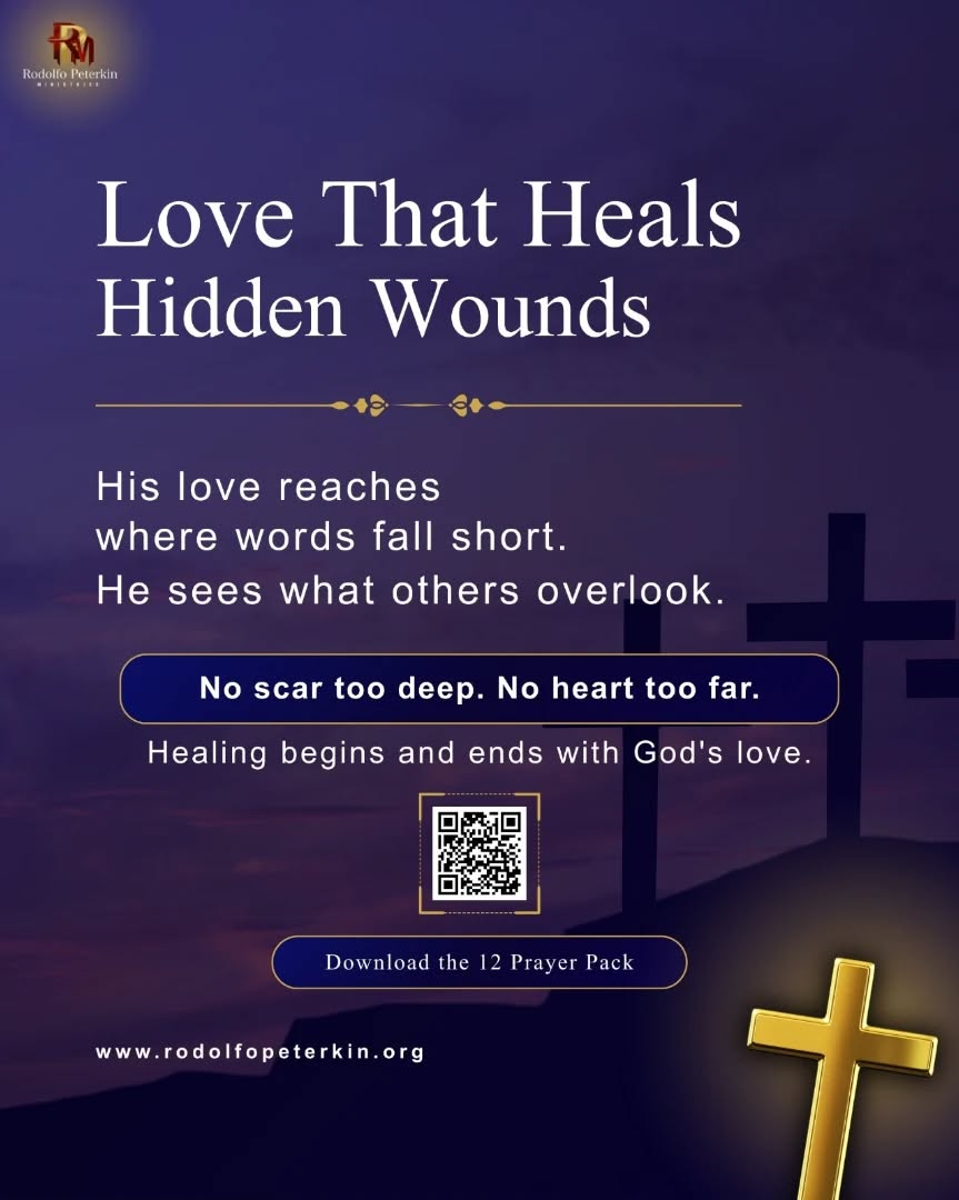 Family, some wounds do not show on the surface.
They sit quietly in the heart. In memories. In disappointments, we never fully spoke about. In prayers we whispered but never finished.
And yet… God sees it all.
“He heals the brokenhearted and binds up their wounds.” Psalm 147:3
There is no hidden place His love cannot reach. No scar too deep. No ache is too small. His love is patient. It restores gently. It heals completely.
If you are walking through a season where healing feels slow, do not rush it.
Sit with Him. Speak honestly. Pray intentionally.
That is why we created the 12 Prayer Pack. These Scripture-rooted prayers are designed to help you bring hidden burdens into the light and align your heart with God’s promises.
We would also love to gather with you for Bible Study every Thursday at 7:00 PM EST. Come grow with us in a welcoming, grounded space where we open the Word together.
If you missed it, you can also listen on YouTube to “Faith Towards God.” Let that message strengthen your foundation.
You are not alone in your healing.
💛 Download the 12 Prayer Pack
📖 Join us Thursday at 7:00 PM EST
#RodolfoPeterkinMinistries #HealingThroughFaith #ChristianCommunity #PowerOfPrayer #FaithJourney