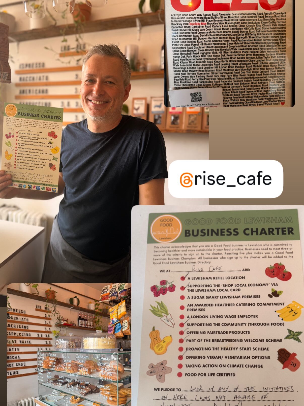 So many amazing independent Good Food businesses in Brockley Rise and Honor Oak Park. All going above and beyond to accommodate local people, offering amazing food and friendly faces.
When a business signs a Good Food Charter they may be offering a array of great aspects such as
Lewisham Local discounts, breastfeeding friendly, offering Faretraide, refill, eco friendly , London Living Wage, or supporting the Community through food -such as donating food surplus to Lewisham Food projects, or offering food offers to children or elderly. GOod Food loves to highlight these champions, so please get in touch if you would like to part of the Good Food Business network.
Who needs to ever leave Lewisham? #lewisham @lewishamlocal