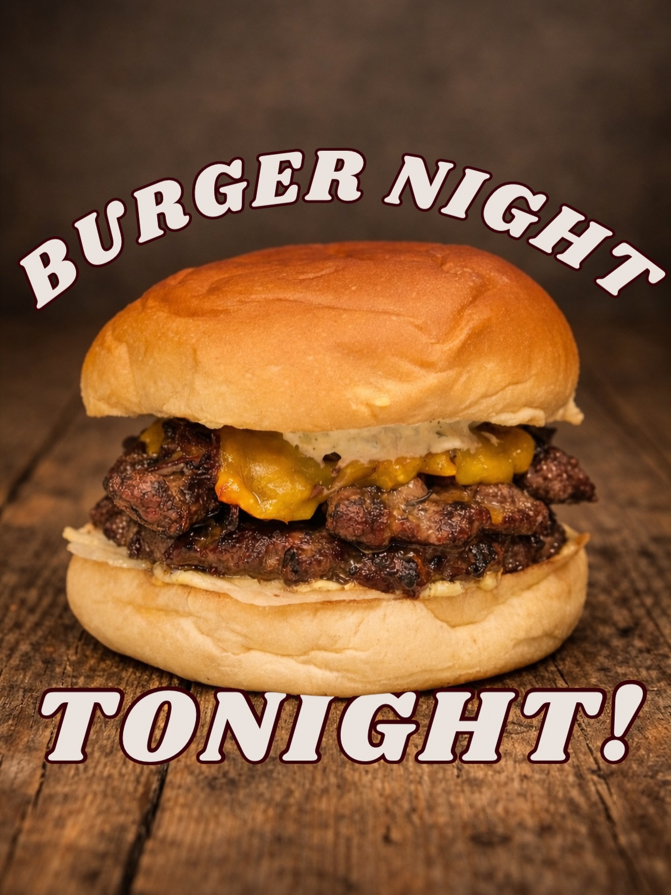 You know those days when only a proper burger will do? Yeah… today’s one of those. Burger Night tonight 🍔 Make sure your table is booked!