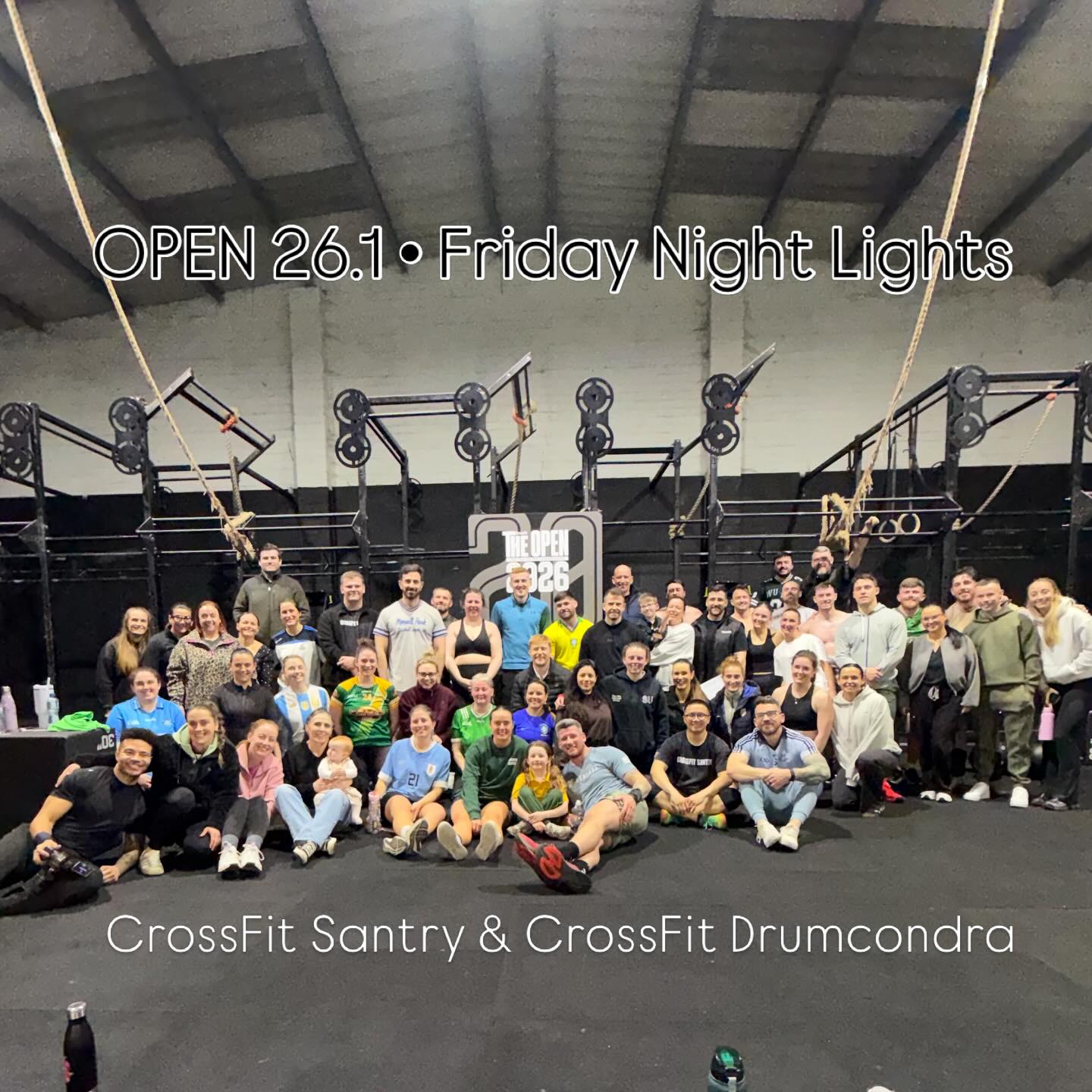 🔥 26.1 FRIDAY NIGHT LIGHTS 🔥
133 Tribe Legends took on 26.1 today across our two homes — making it our busiest Friday of the Open to date 🖤
From first Open workouts to seasoned competitors, the effort and energy in both gyms was unreal. Noise. Nerves. PBs. Big finishes. Bigger hugs.
We are so proud of every single one of you who stepped onto that floor tonight. That’s what the CrossFit Open is all about — showing up, testing yourself, and doing it together.
To our coaches, judges, set-up crew and members who stayed back to help endlessly — we couldn’t do this without you. That’s the Tribe 🖤
Two locations.
One Tribe.
133 legends.
Roll on 26.2 👀🔥
Want to experience a Friday Night Lights for yourself? Come join us — trials available now.
📍 CrossFit Santry, D09 X63C
📍 CrossFit Drumcondra, D03 RH36
#TheTribe #FridayNightLights #CrossFitOpen