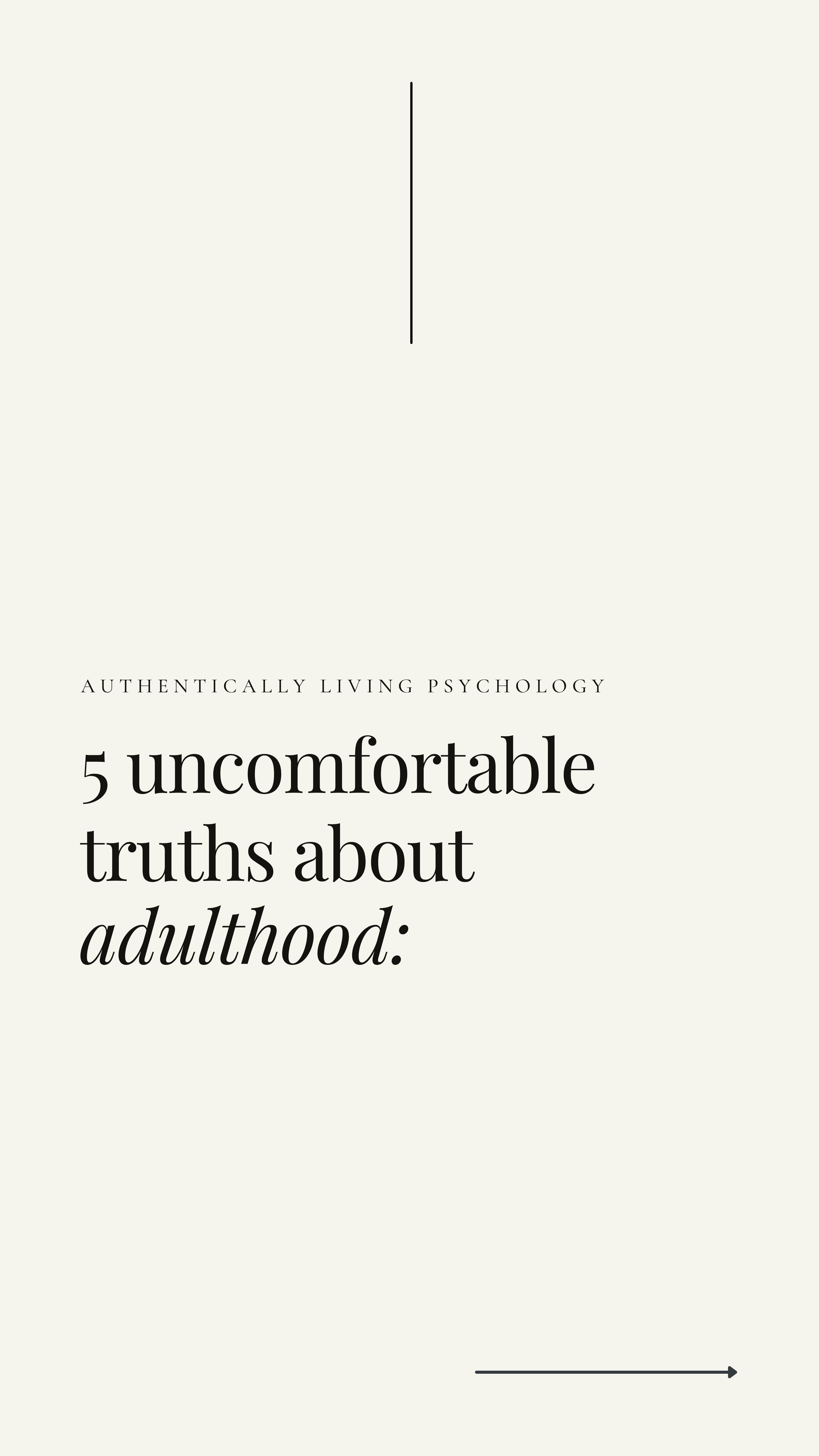 1. No one is coming to choose for you
2. Some clarity only comes after loss
3. Growth disappoints people
4. You can do everything “right” and still feel unsure
5. Meaning isn’t discovered — it’s built
Which one resonates for you the most?
———
#AuthenticallyLivingPsychology #mentalhealth #mindfulmoments #mindful #clarity #adulthood
*Instagram posts are not a substitute for therapy/mental health services or a continuation of care. These posts and activities are for informational purposes only. If you participate in any activities, it is your choice to do so and the practice is not held liable for any risk associated with these activities. You engage in the activities at your own risk. Liking, commenting tagging or sharing can limit confidentiality.