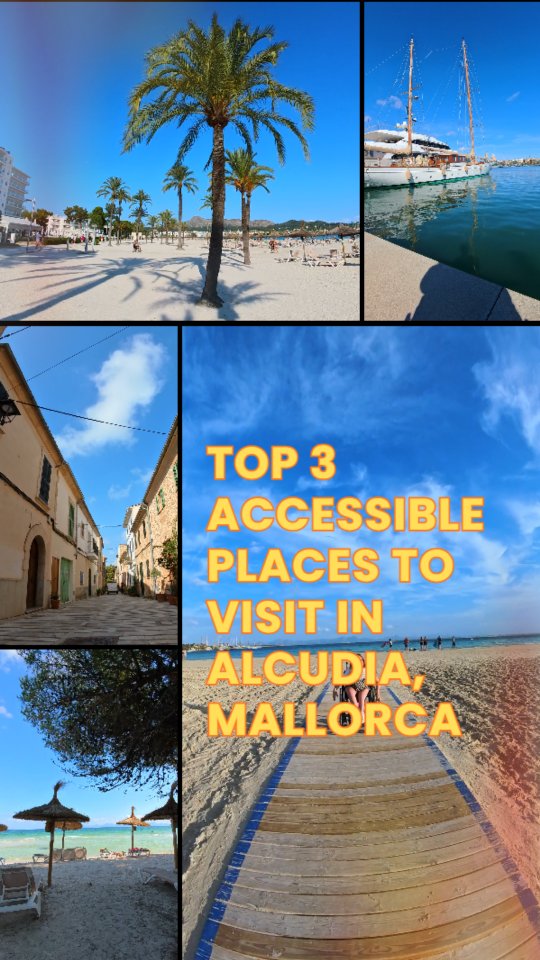 👩🏻🦽 Here are our top 3 accessible places to visit in Alcudia, Mallorca.
⛪️ Alcudia Old Town
The town is partly wheelchair accessible with the main pedestrian streets mostly flat and manageable. However some of the old town streets are cobbled and uneven.
🐟 Alcudia Marina
The marina is one of the most wheelchair accessible areas. It has a wide, smooth promenade with step-free routes throughout. There are many restaurants which offer level access and outdoor seating.
⛱️ Playa de Alcudia
The beach is amazing for wheelchair access. There is a long, flat pavement which runs parallel to the beach and there are many boardwalks on the sand. You will also find accessible toilets, beach wheelchairs and shaded accessible areas.
🌞 Alcudia makes accessible beach days in Mallorca easy. Save this video and follow Brakes Off Travel! You can also find detailed reviews of these locations on our account page 🌞
#spaintourism #disabledtravel #alcudia #accessiblemajorca #wheelchairaccessiblebeach