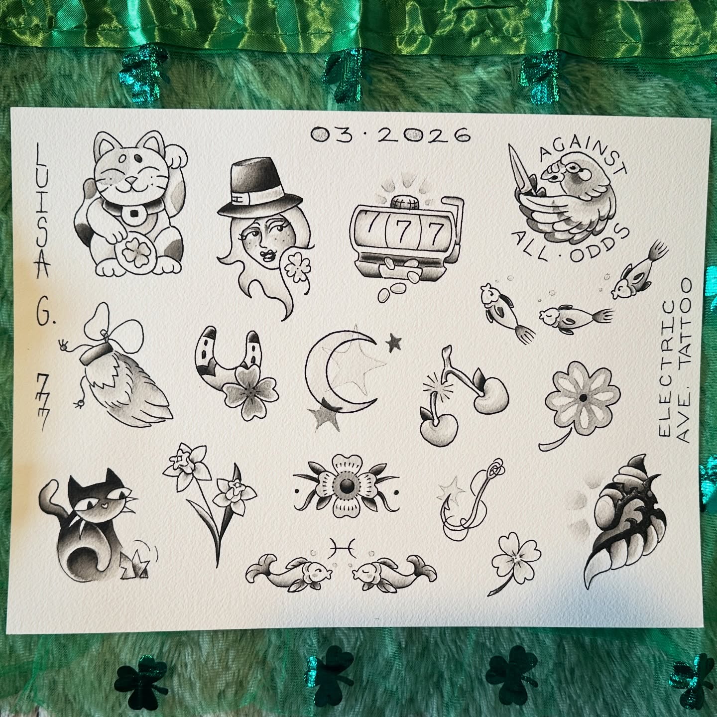 March flash 🍀🌈 $80-$150 all month! At @electricavetattoo.atx hurry hurry before the deal expires! I have time Friday and a couple days next week, let’s fill them up. Link in bio to book 🌟
____________________________
#atxtattoo#tattoo#atx#tattooflash#finelinetattoo