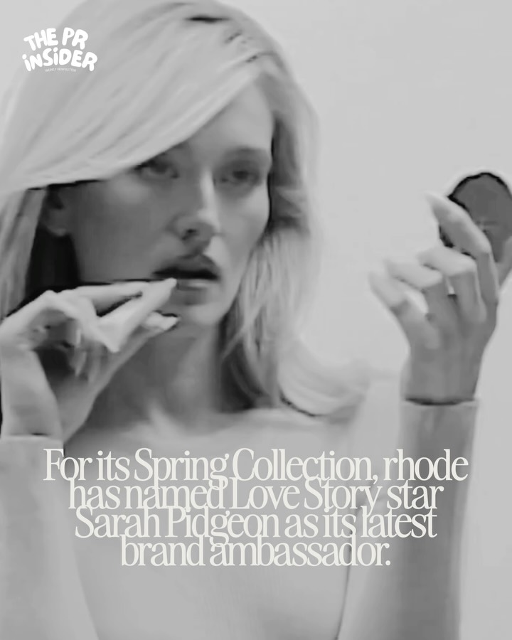 For Spring, @rhode has tapped Love Story breakout Sarah Pidgeon as the face of its latest collection, a timely move as the show continues to dominate cultural conversation.
In addition to new pocket blush shades and two limited peptide lip tints, the collection expands Rhode’s viral phone case range with new colours.
Launching March 9th at 9am PT 🫖🍎🌸🥨🎀
(Images and video courtesy of @rhode)
#marketing #prcollabs #lovestory #rhode #beautypr