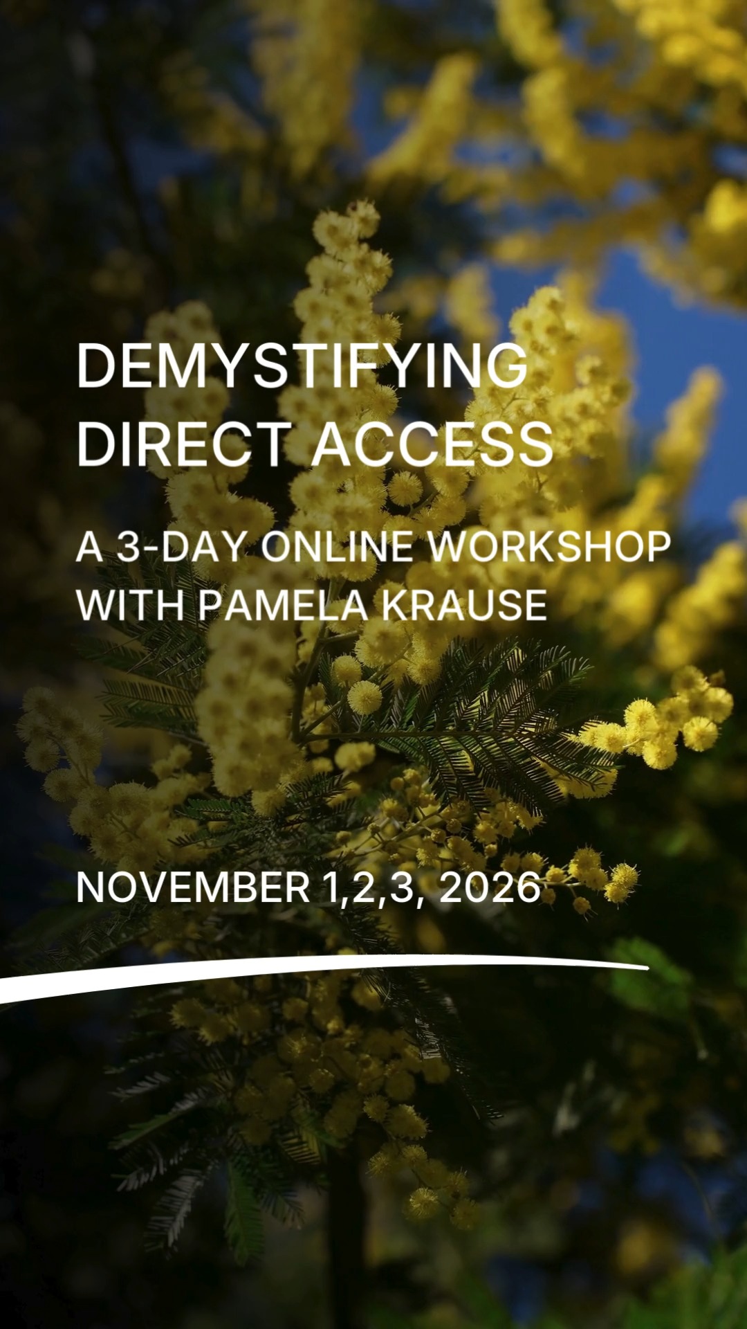 DEMYSTIFYING DIRECT ACCESS -
A 3-DAY ONLINE WORKSHOP WITH PAMELA KRAUSE
✨💻🌿
Direct Access (DA) simply means that the Self of the practitioner is in relationship with the part(s) of the client. 🌸
This workshop will explore the concept of DA, help demystify the modality, and give you tools to deepen your skills with this essential component of the IFS model. 🧠✨
Direct Access is a more advanced modality in that it requires the practitioner to be more aware of and in relationship with their own parts so they can be Self-led with their clients. 🌿💫
Applications are now open for this 3-day online workshop from November 1-3, 2026
📅💻✨
#DirectAccess #PamelaKrause #IFS #InternalFamilySystems #TherapistTraining #OnlineWorkshop #ProfessionalDevelopment #SelfLeadership #HealingWork #TraumaTherapy #IFSCommunity #MentalHealthTraining #ConsciousPractice #PartsWork #ClinicalSkills
