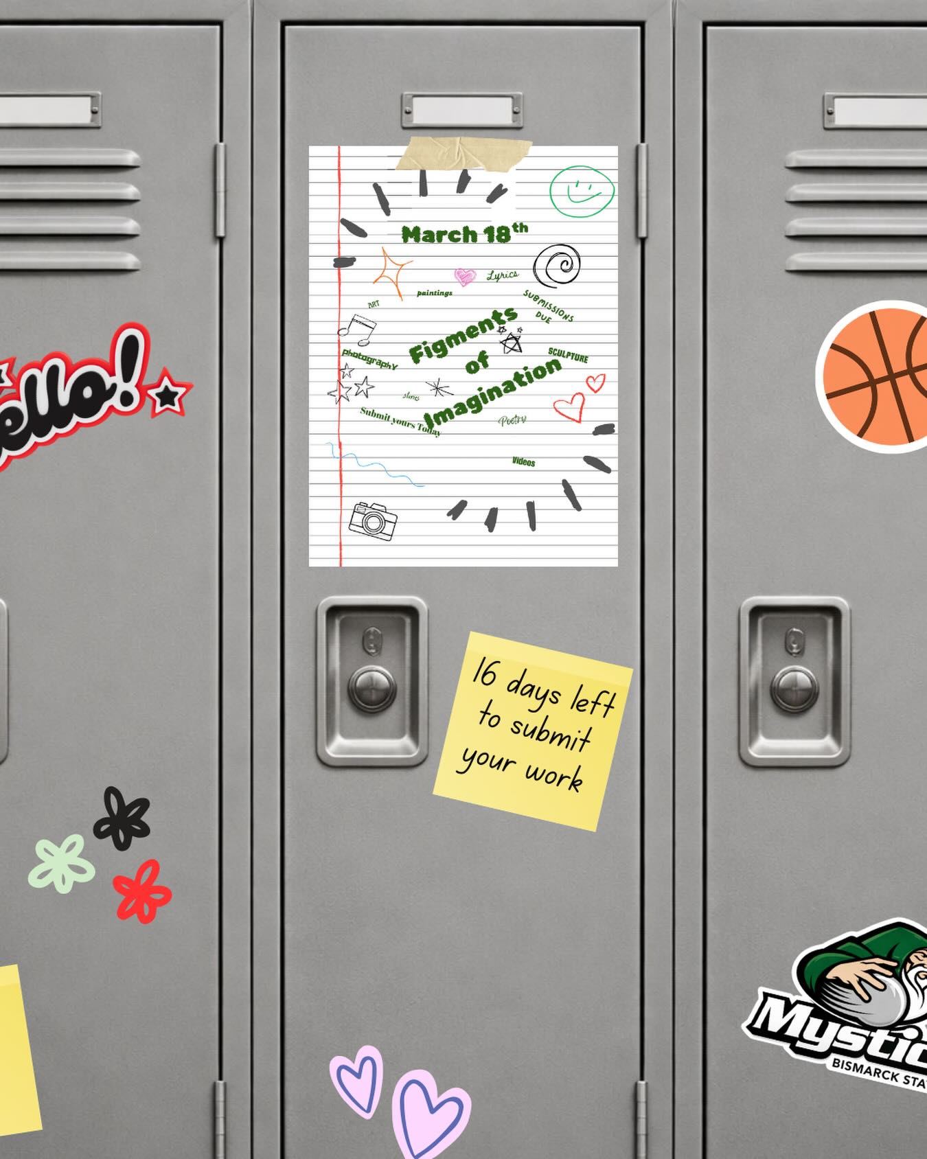 Submissions for Figments of Imagination close in 16 days! You can submit online on our website -BSCmysticmedia or check your email for the submission link.
Submission include
Song lyrics
Stories
Poetry
Art
Songs
Radio Jingles
Photography
Graphics
Shorts stories
And so much more