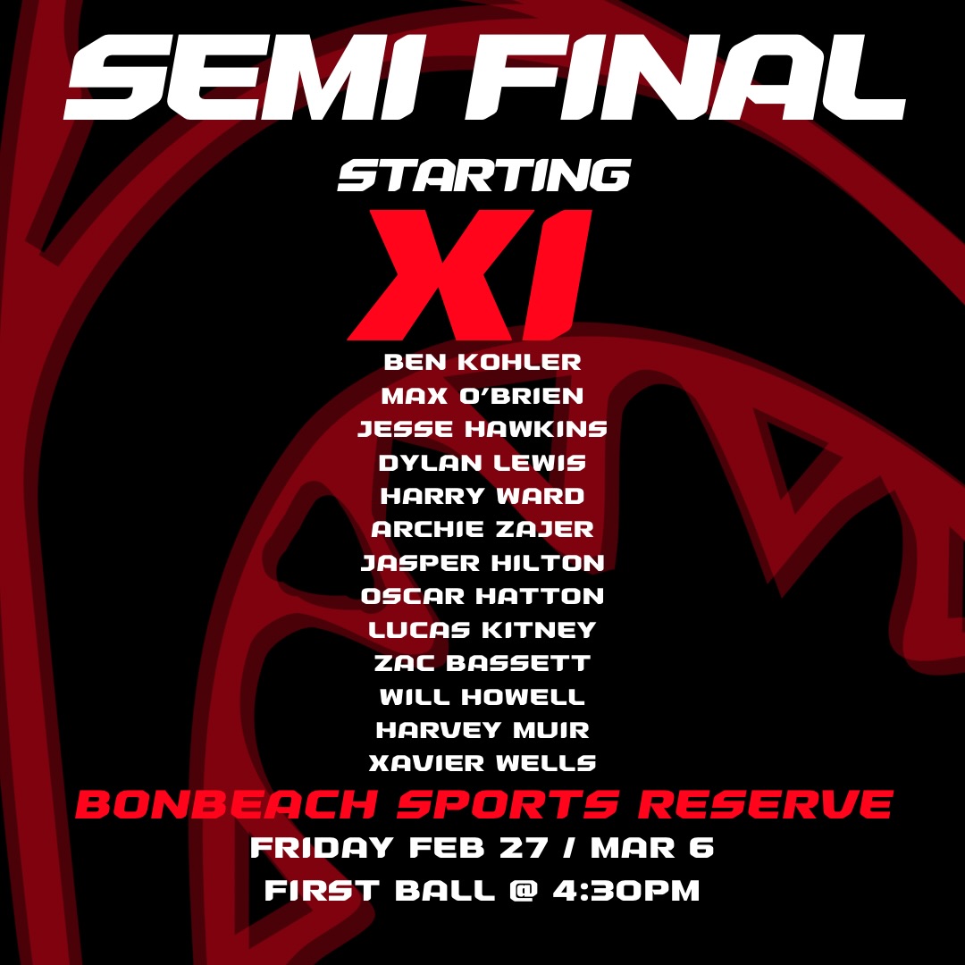 Our U14A’s going into a finals edition of Shark Week!
Down at Bonbeach, good luck fellas 🦈
