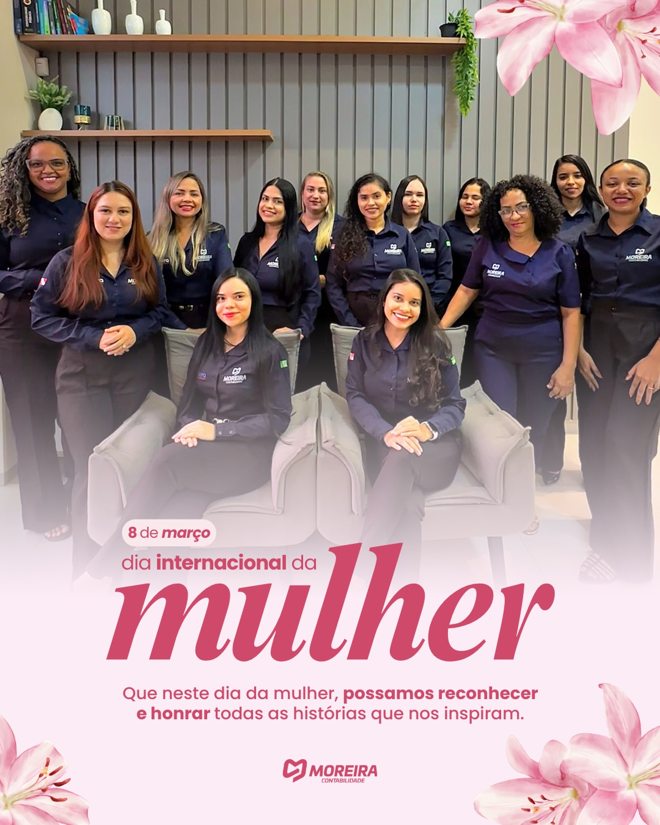 Olhar para esta foto é entender o que sustenta a Moreira Contabilidade.
Muito além de números e prazos, nossa estrutura é feita de determinação, sensibilidade e a competência de mulheres que transformam desafios em grandes conquistas todos os dias.
Neste 8 de março, nossa homenagem vai para cada parceira que lidera sua própria jornada com coragem. Sabemos que o caminho de quem concilia sonhos, negócios e vida pessoal exige uma força extraordinária, e é essa dedicação que nos inspira a entregar o nosso melhor.
Feliz Dia Internacional da Mulher! 🩷