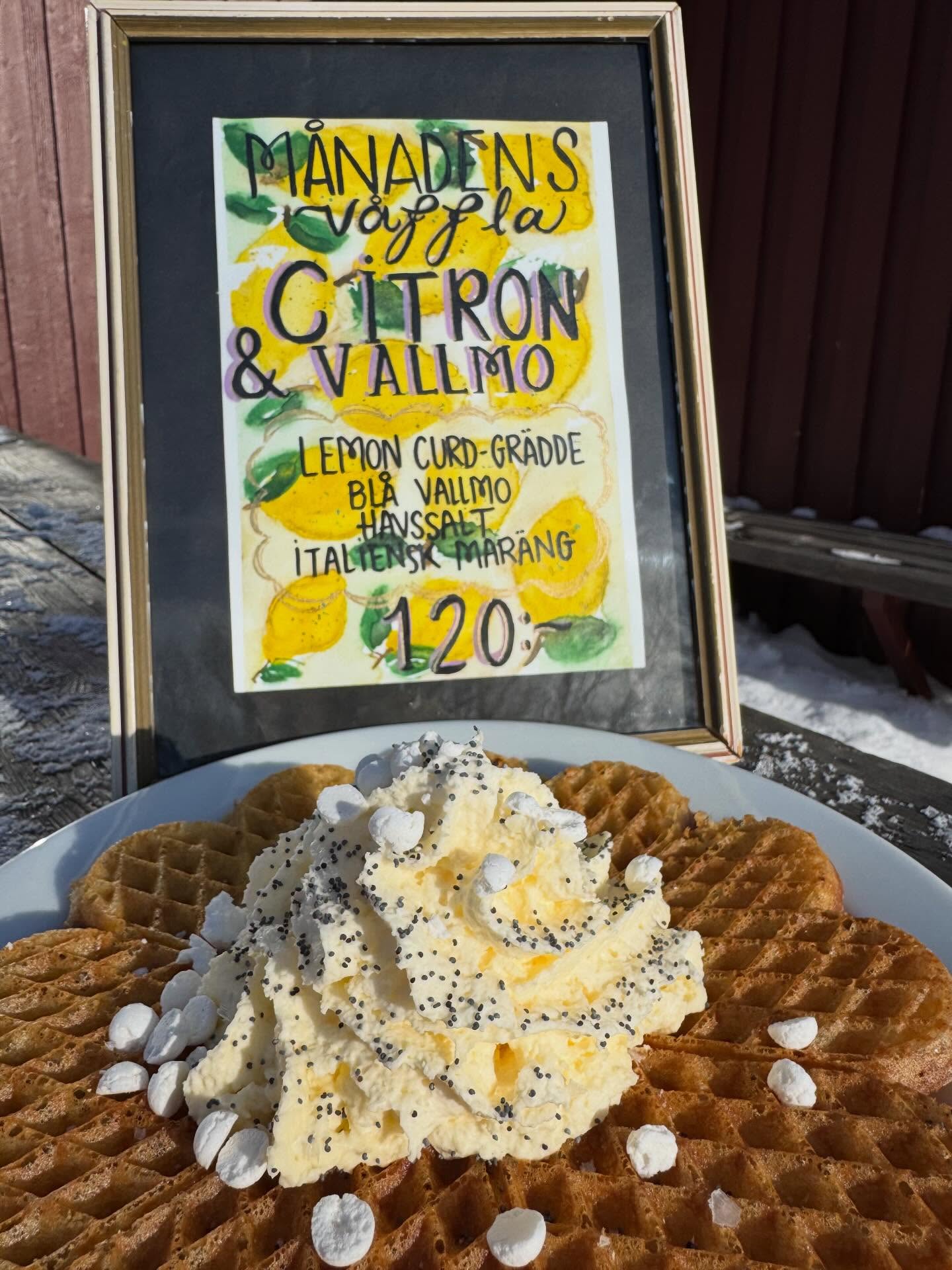 Vi välkomnar mars ☀️❄️ & Amandas Lemoncurdvåffla 🍋🧇
Finns både med vegan och glutensmet.
Varmt välkommen dagligen 11-15.