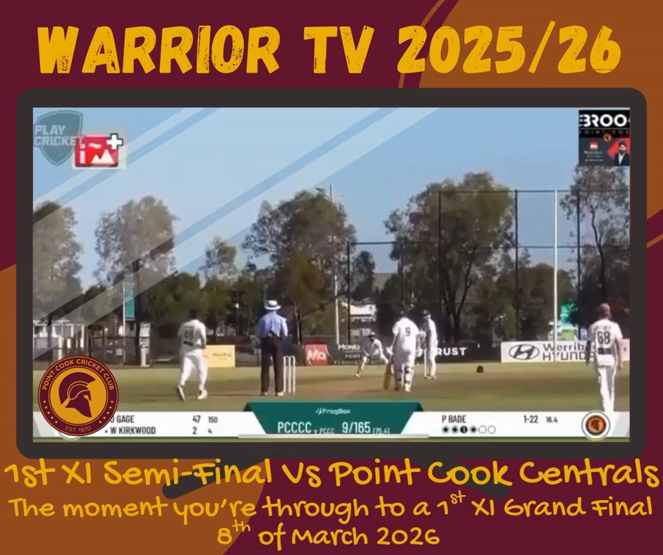 That moment when, after a massive two days of back and forth cricket you clip the top of off peg and are through to a Grand Final.
The joy and despair all in 13 seconds show the blood sweat and tears that both clubs have put into the season.
Warriors through to a grand final, Sharks to start working on 2026/27.
Road trip for Shafraz Mohamed and his 1st XI next week to see what Caroline Springs can offer.