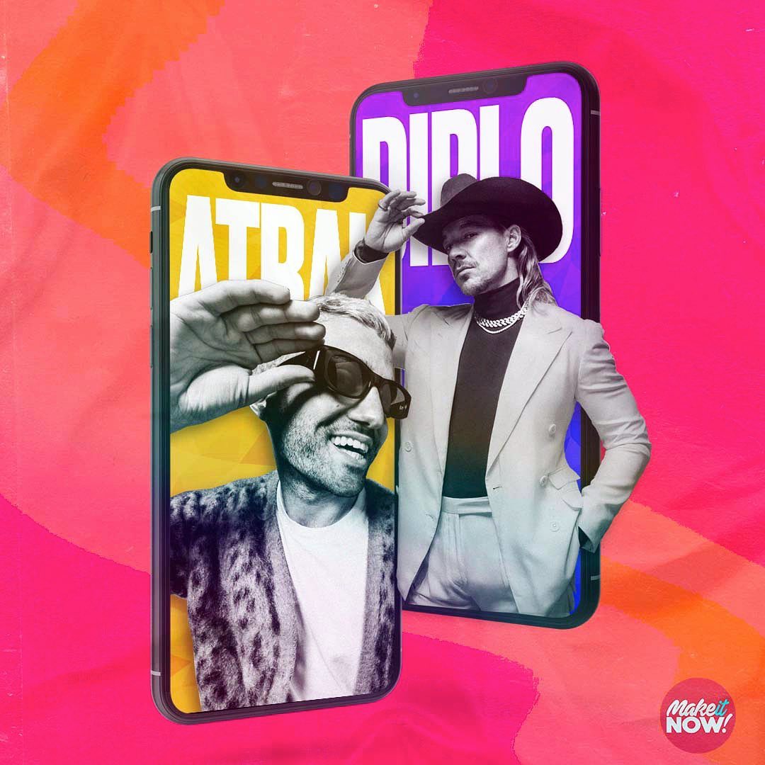 Streaming from your phone directly to your fans! 📲 Get that @twitch promo right 😎 ( Design concept featuring @atrak and @diplo) ‼️‼️ #MakeItNow #Design #GraphicDesign #ContentKings #SocialMedia #Marketing #Instant #AnimatedFlyers #VisualContent #AnimatedFlyers #VideoFlyers #ContentCreation #DJlife #RealDJing