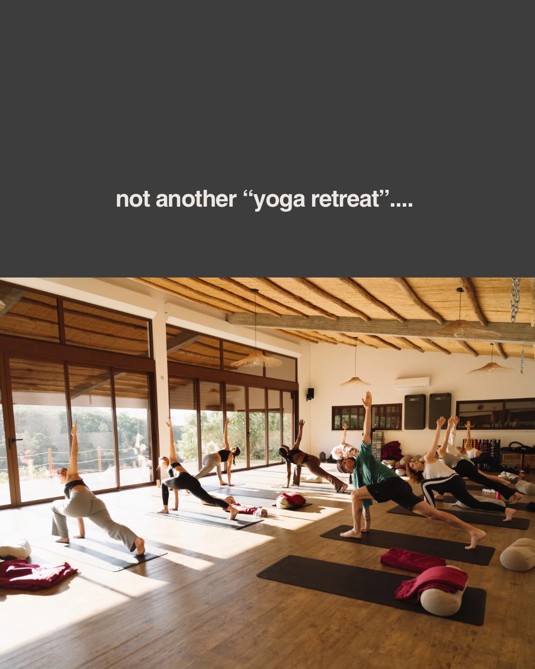 the reclamation retreat is not your typical “yoga” retreat
it’s not an escape from reality that feels good when you’re in it, but spits you out afterward to the same life, the same you, the same routines
everything about this experience is designed to interrupt the patterns, environments, and distractions that keep you disconnected from your intuition and the truth of how you are actually designed to operate
life is not meant to be lived from the mind, and in order to drop back into our bodies, we have to clear out all the baggage - the emotions, traumas, limitations, and patterns - that live there, hidden beneath the surface. in doing so, we create space for deeper connection, intimacy, trust, and abundance with ourselves and with the world around us
the work is less about adding more information, and more about translating self-awareness into real, lasting change
and what really sets this experience apart is the people. the incredible, inspiring, committed, and diverse group of human beings - all committed to stepping into the best, most confident, and resilient versions of themselves. the people are what make this week not only memorable, but life changing
while we WILL do a bit of yoga, more than that, we’ll be laughing, crying, sharing, moving, eating, breathing, releasing (did i mention laughing? there’s a LOT of that), and MUCH more
don’t wait until it’s too late... join us, and make 2026 the year that changes everything 🦋